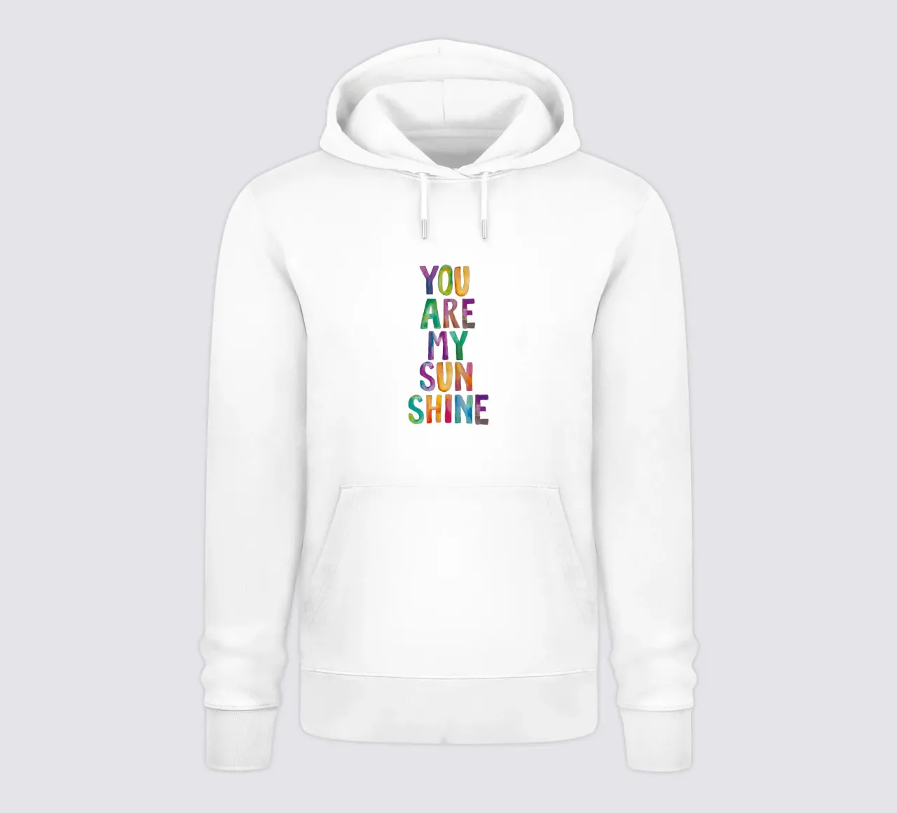 You Are My Sunshine - Design tipografico arcobaleno felpa con cappuccio da THE MOTIVATED TYPE