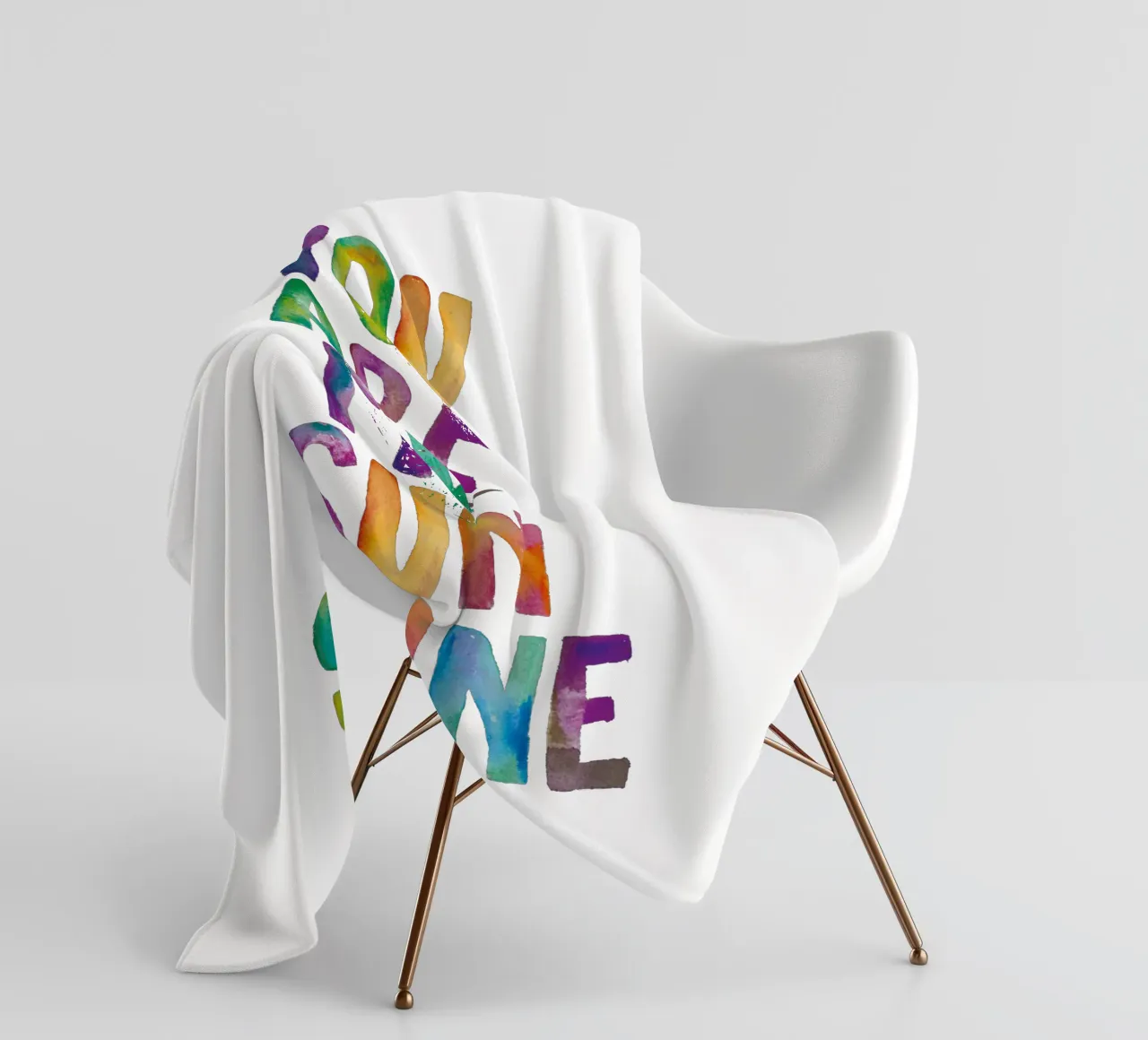 You Are My Sunshine - Design tipografico arcobaleno coperta in pile da THE MOTIVATED TYPE