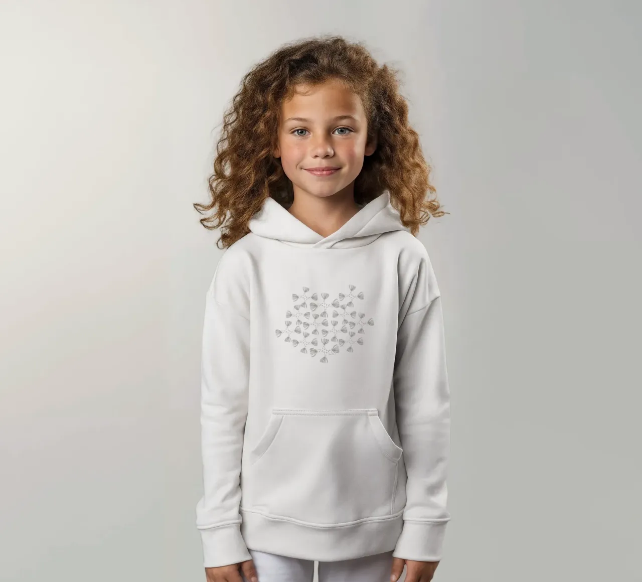 The fluffy pattern felpa bambino con cappuccio da Mandalla Pattern