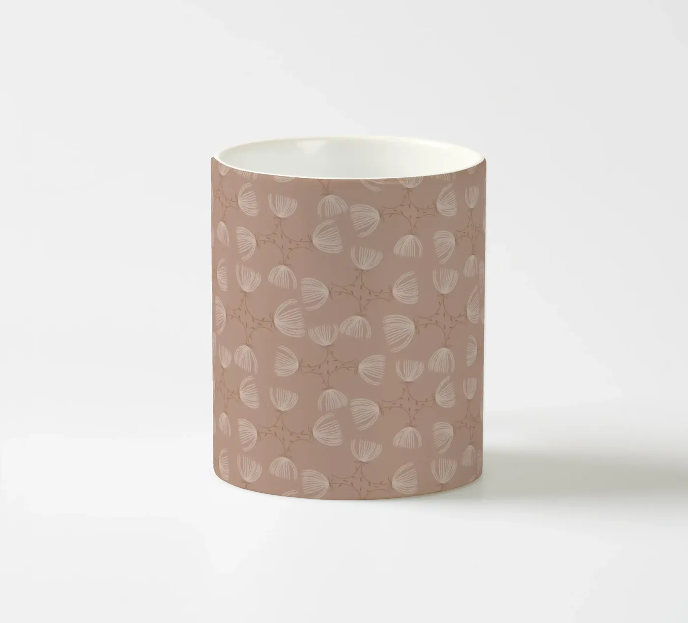 The fluffy pattern ceramic mug by Mandalla Pattern