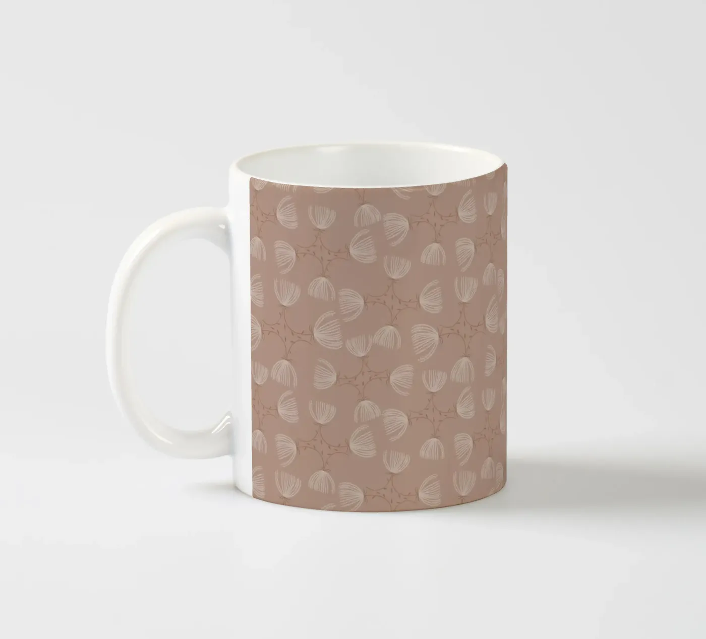 The fluffy pattern ceramic mug by Mandalla Pattern