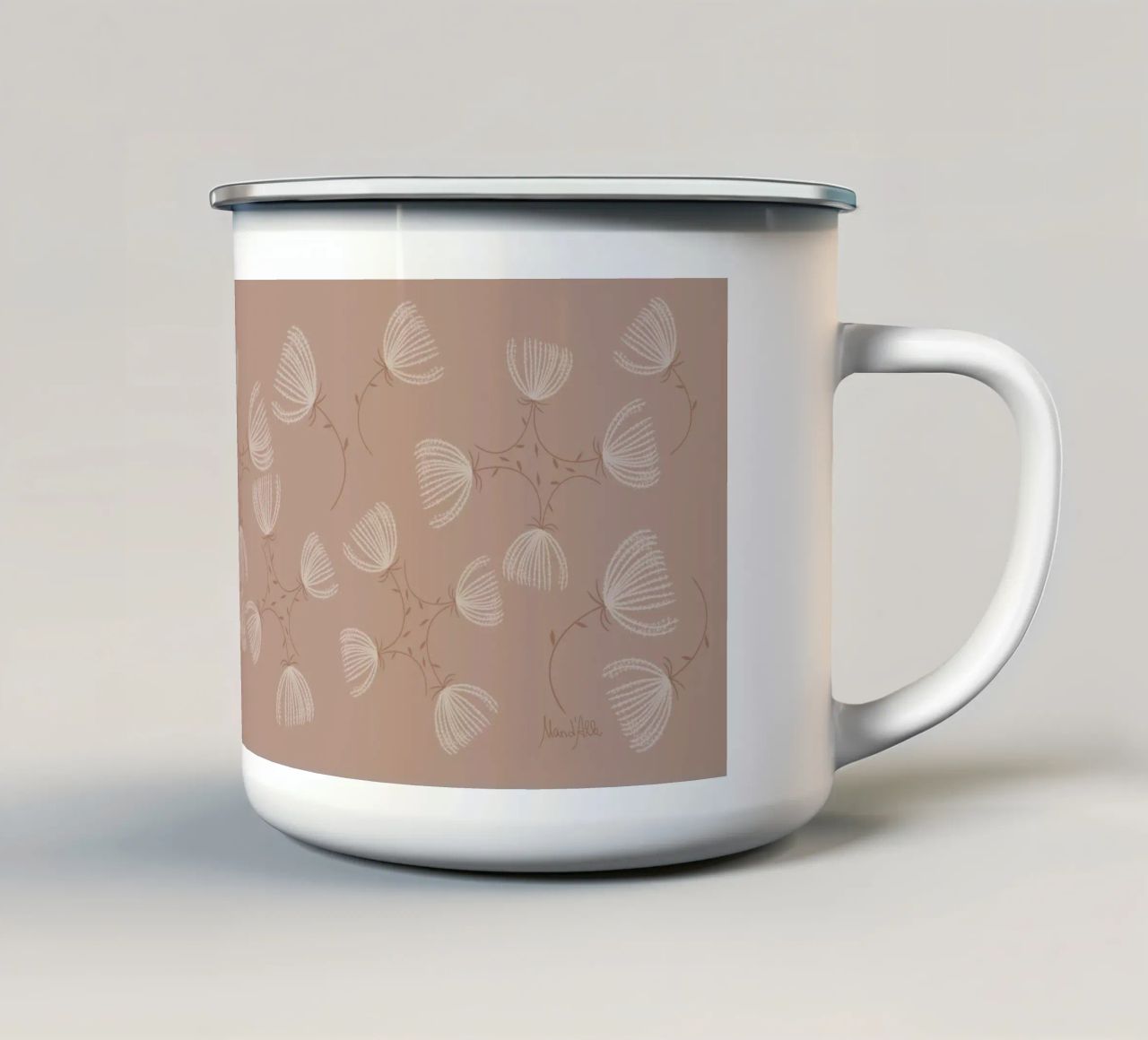 The fluffy pattern tazza in smalto da Mandalla Pattern