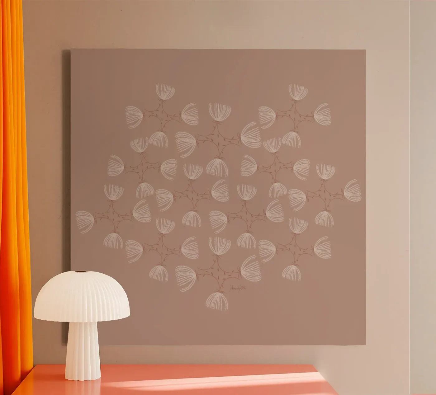 The fluffy pattern tela da Mandalla Pattern