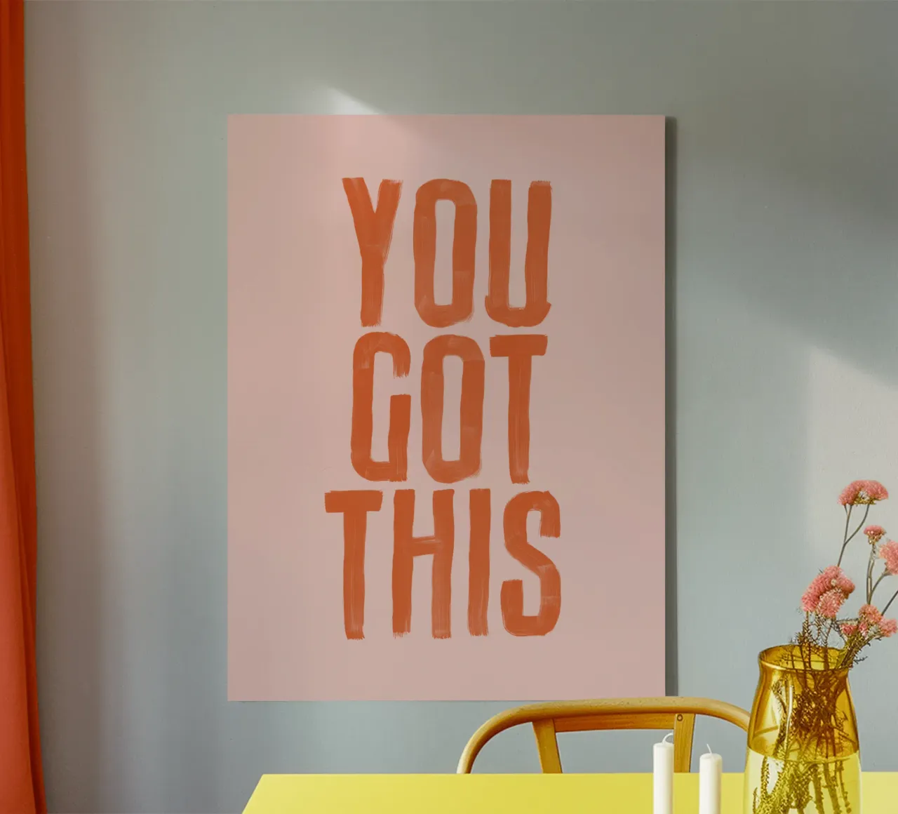 Design tipografico You Got This tela con Cornice a cassetta da THE MOTIVATED TYPE