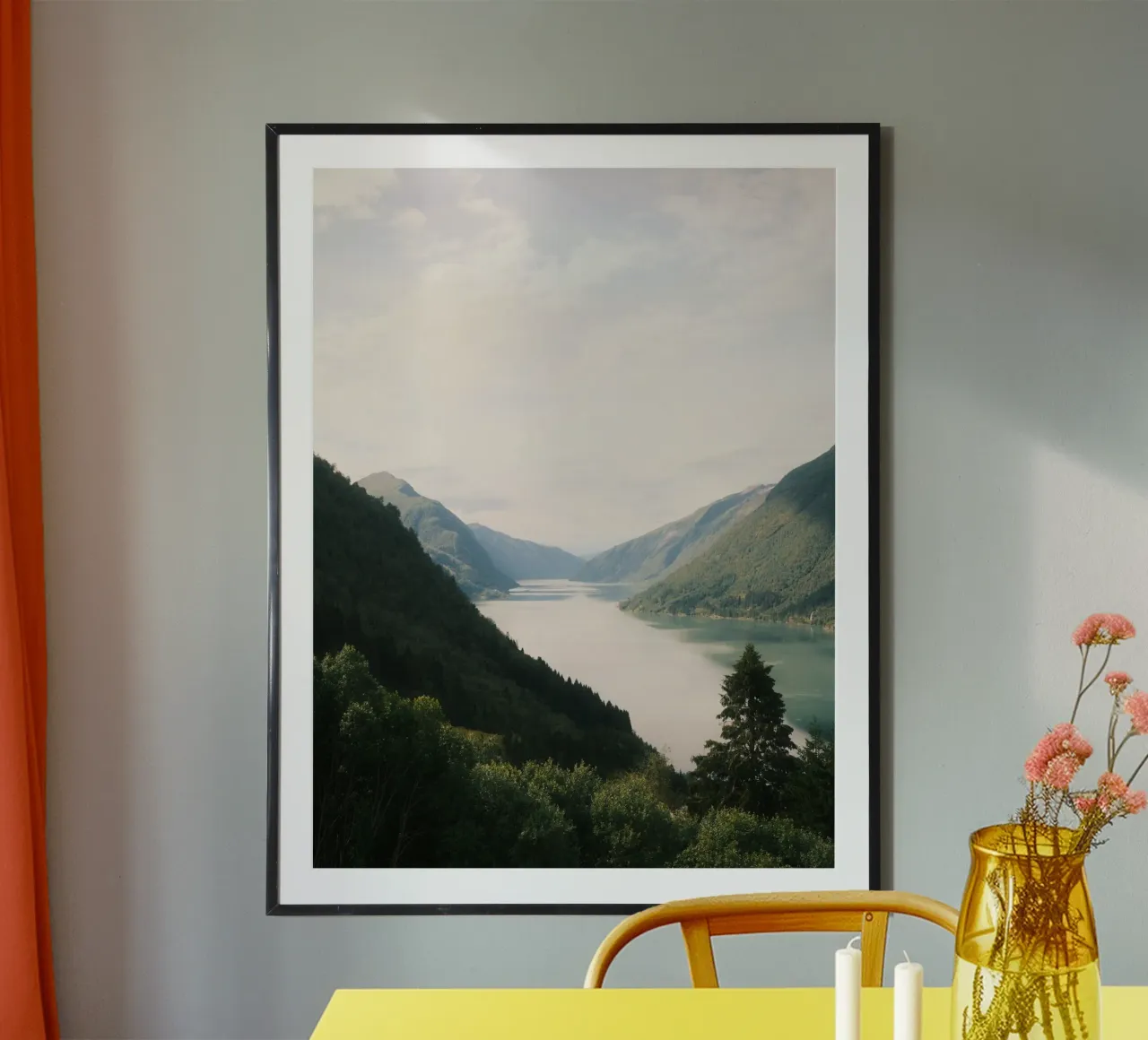 Norwegian Fjord Serenity poster da FujiPrints
