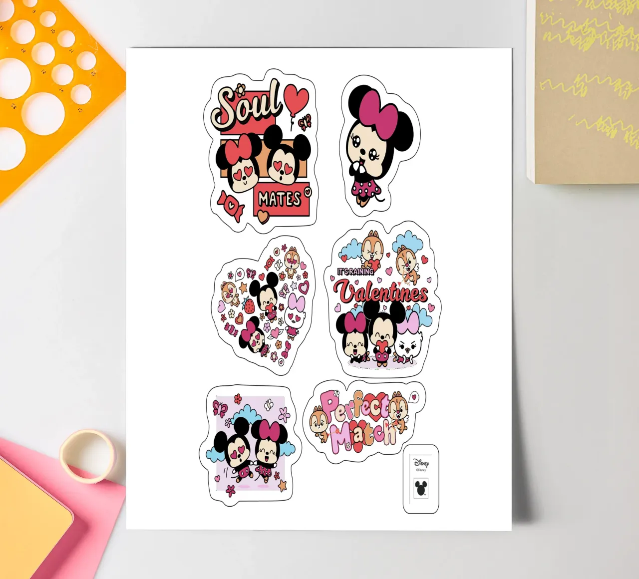 Valentinstag - Love stickervel van Mickey Mouse - Sticker Shop