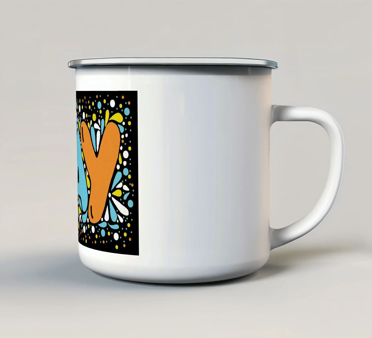 YAY tazza in smalto da Matthew Taylor Wilson