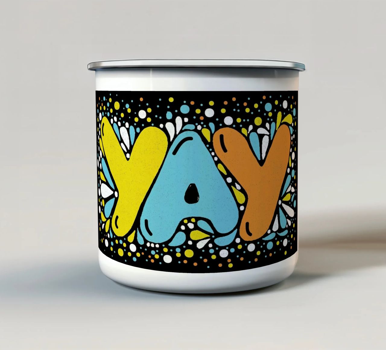 YAY tazza in smalto da Matthew Taylor Wilson