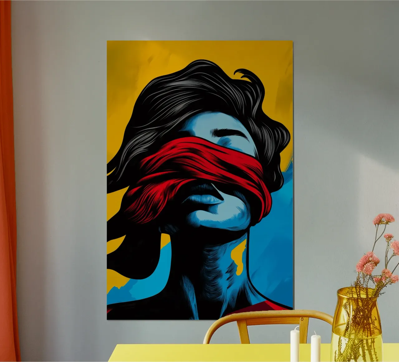 Fuoco cieco poster con telaio in legno da melipo-art