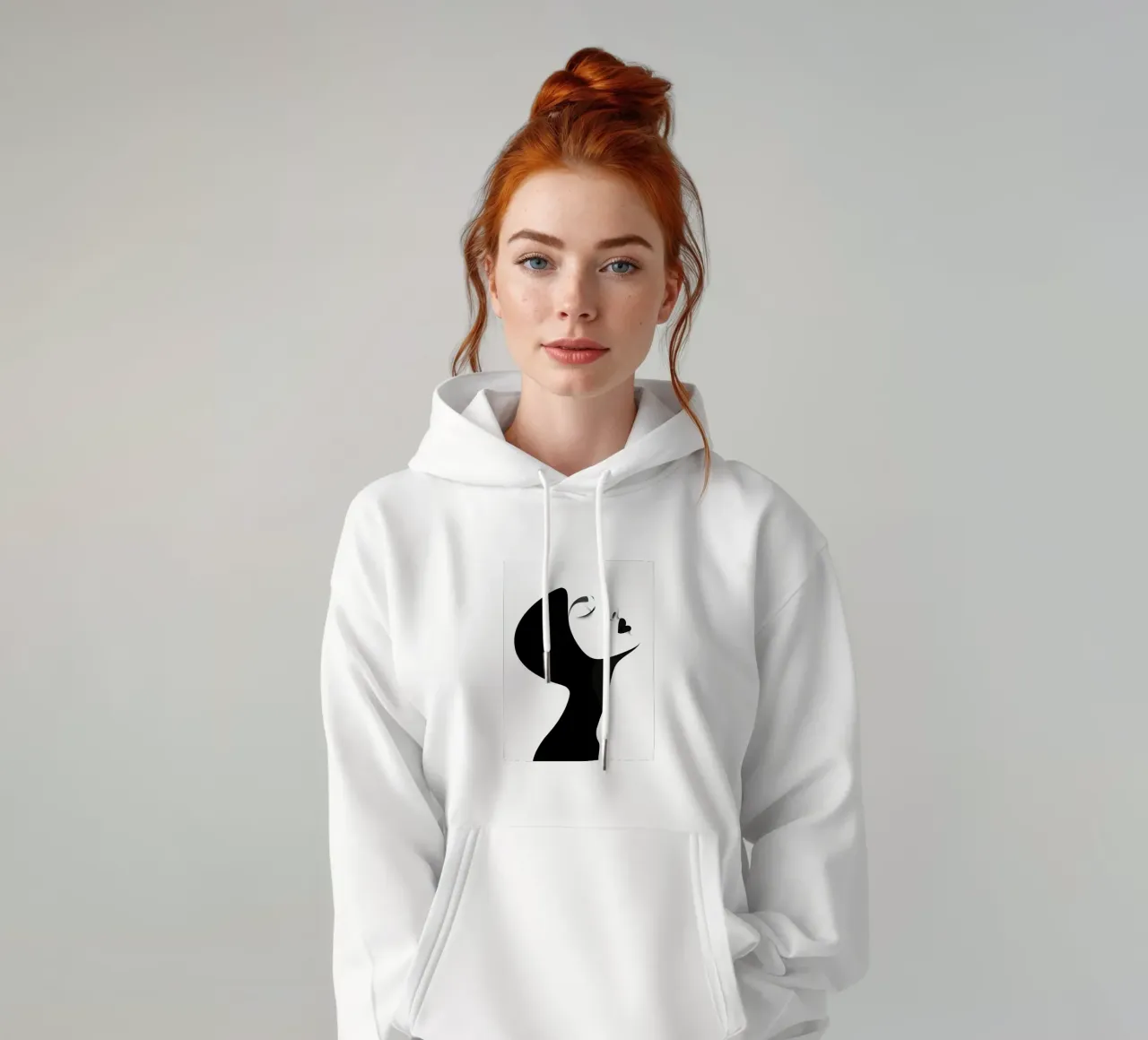 Silhouette di donna felpa con cappuccio da Katja Stehle Design