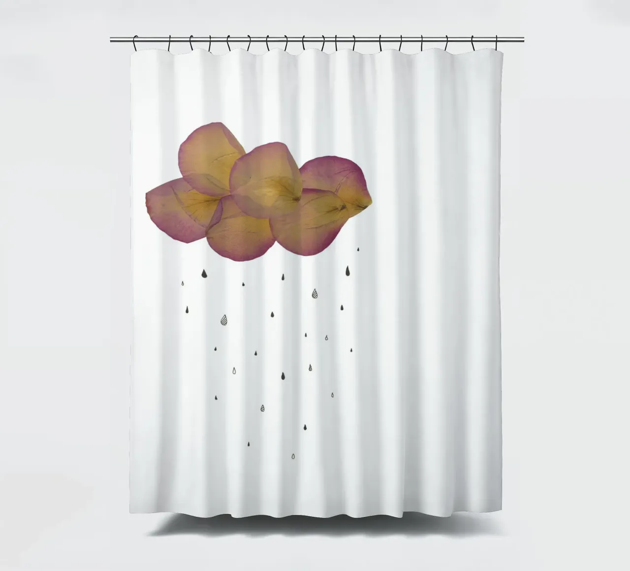 Leave - Cloud shower curtain by Mie Frey Damgaard