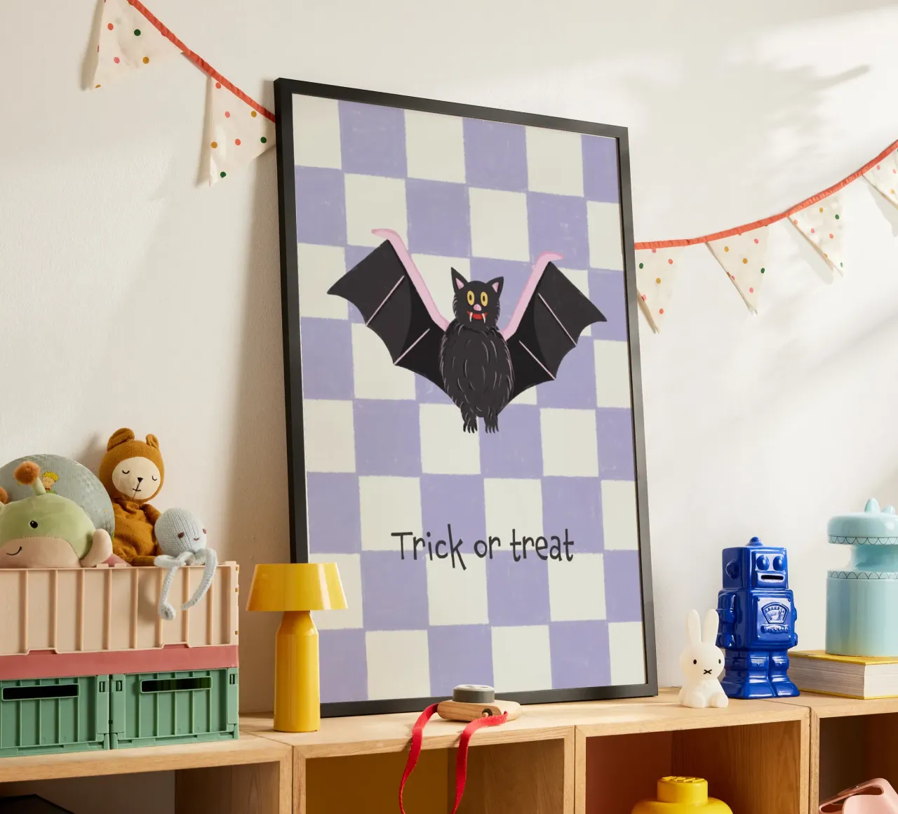 Trick or treat poster con telaio in plastica da Papergreyy