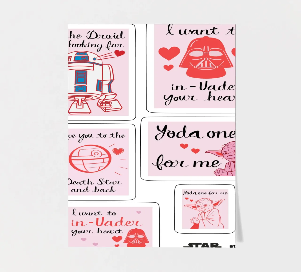 Star Wars Valentinstag stickervel van Star Wars - Sticker Shop