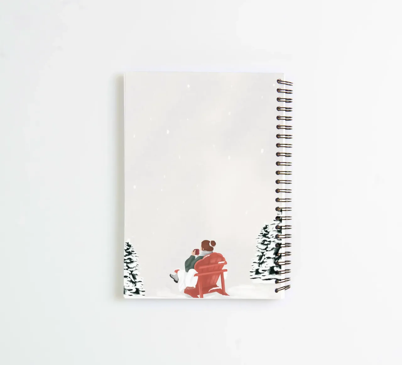 Snowing day spiral notebook by Papergreyy