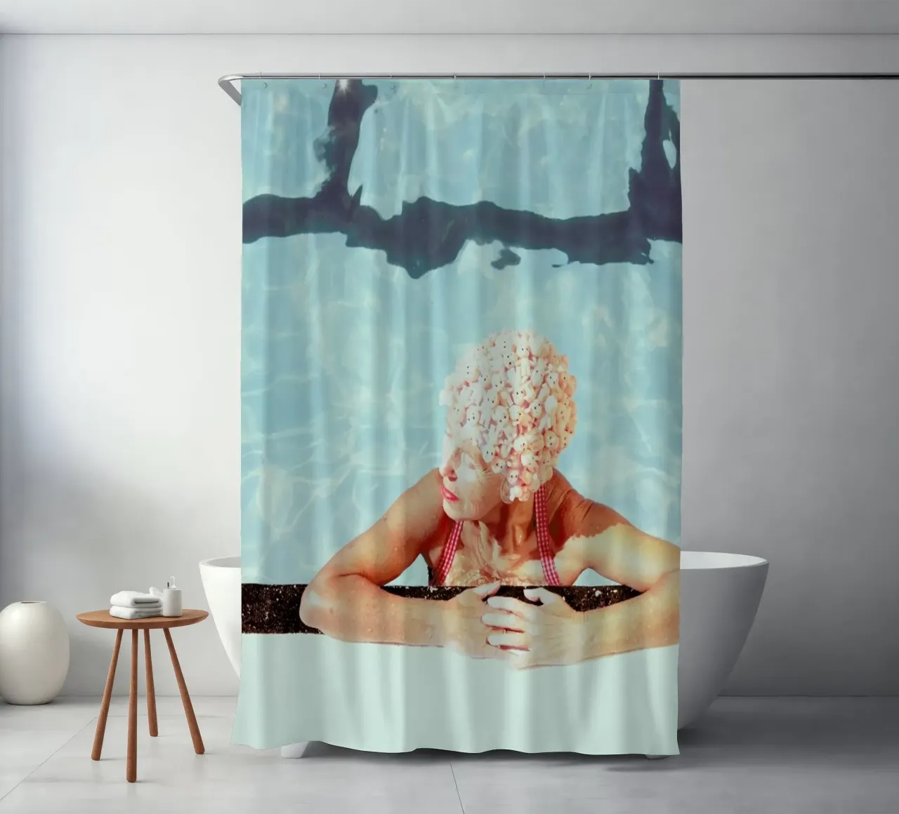 Kewpie 3 shower curtain by Julian Wolkenstein