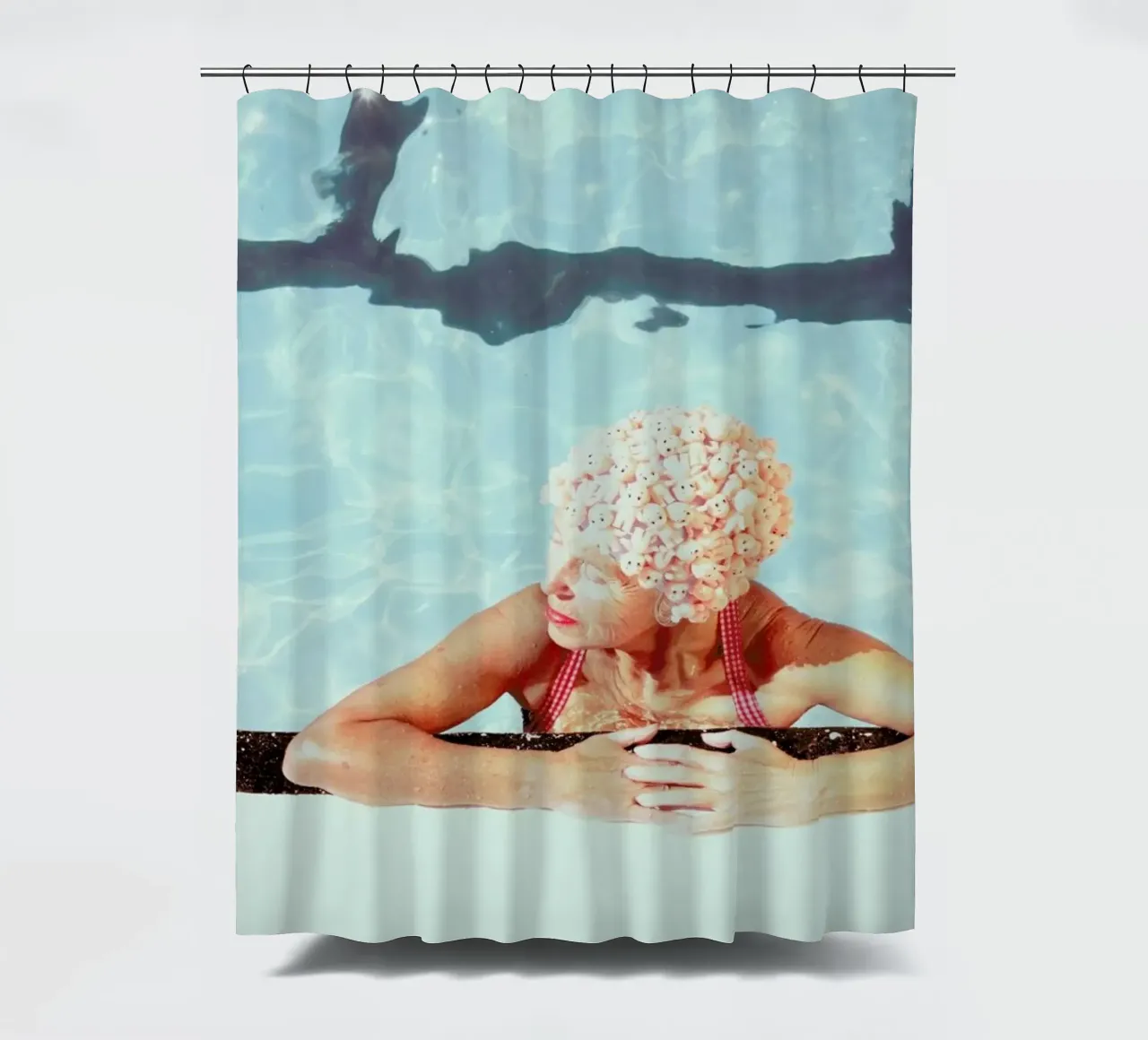 Kewpie 3 shower curtain by Julian Wolkenstein