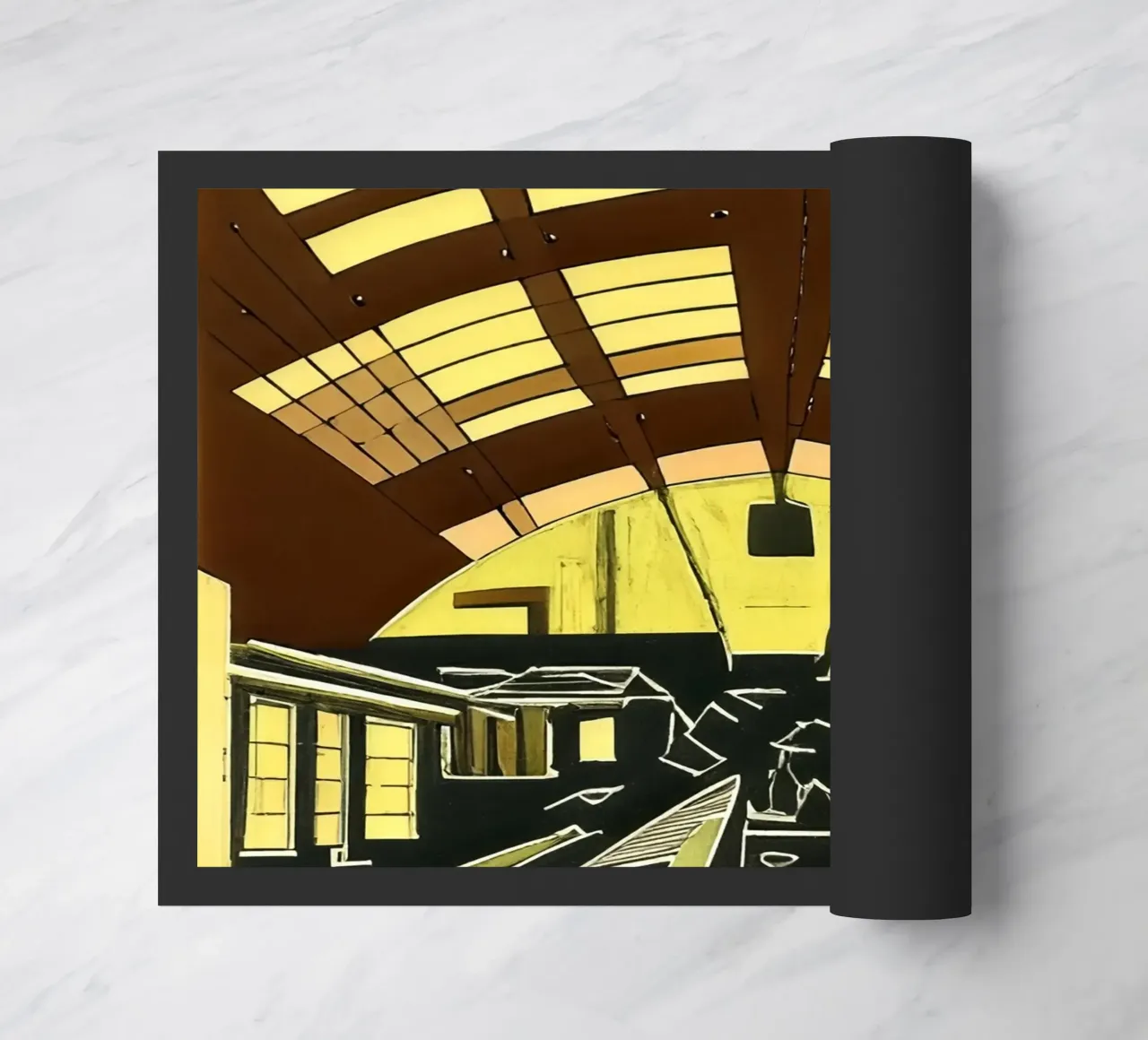 Excursion_view from station_1 doormat by Abstract Art by LK