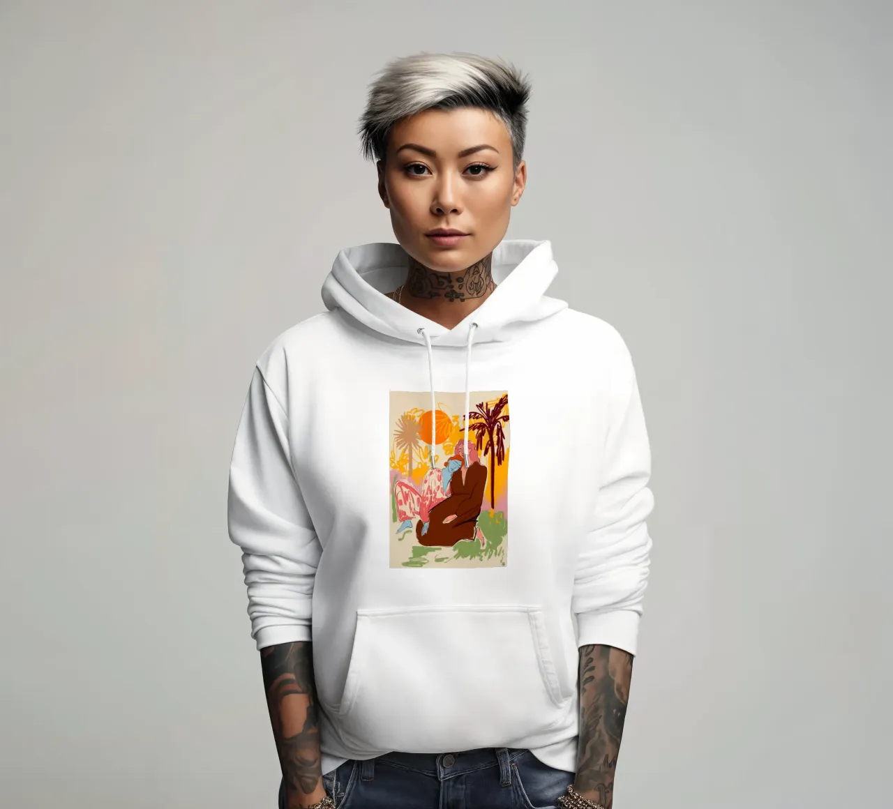 CARING LOVE felpa con cappuccio da Sandra Poliakov