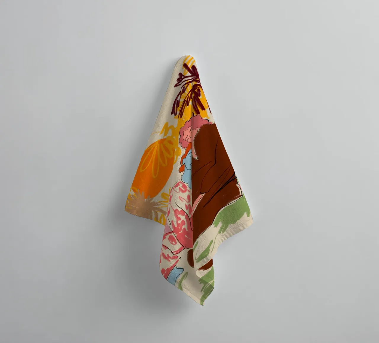 CARING LOVE towel by Sandra Poliakov