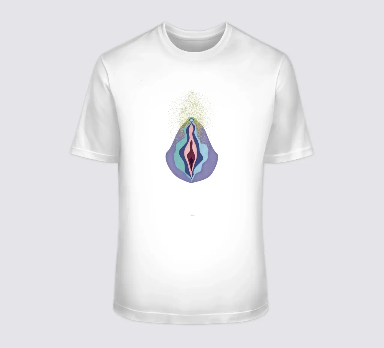 Purple flower t-shirt by Mie Frey Damgaard