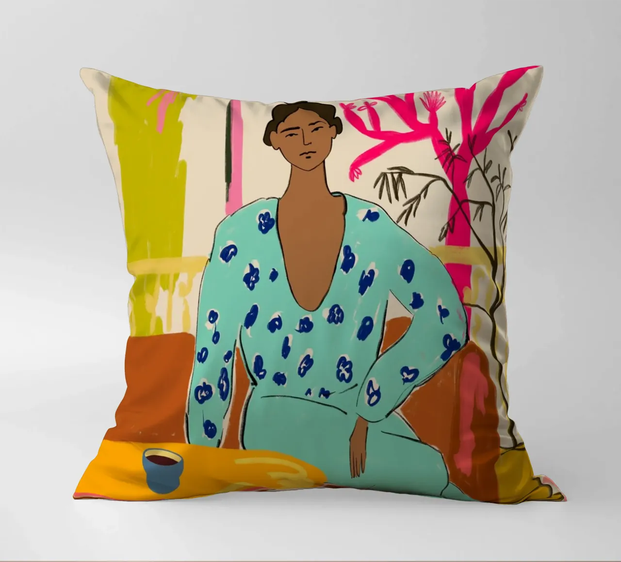 COLOURFUL TRANQUILITY cuscino da Sandra Poliakov