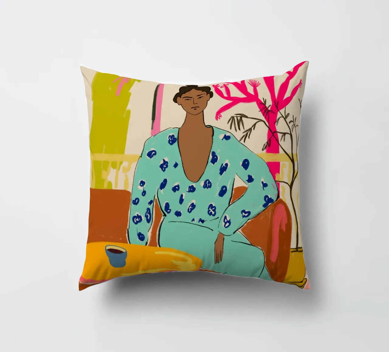 COLOURFUL TRANQUILITY cuscino da Sandra Poliakov