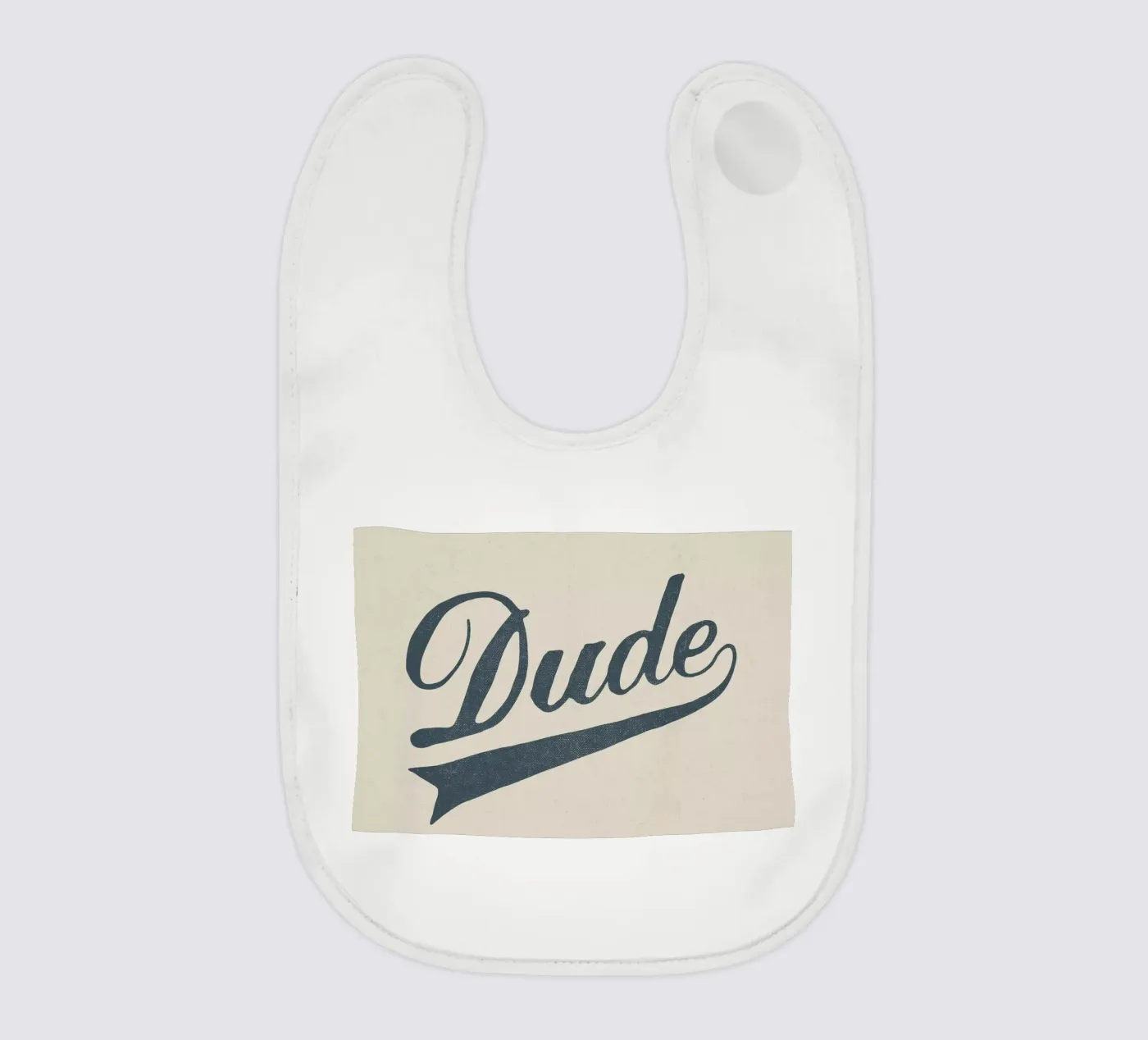 Dude baby bib by Florent Bodart
