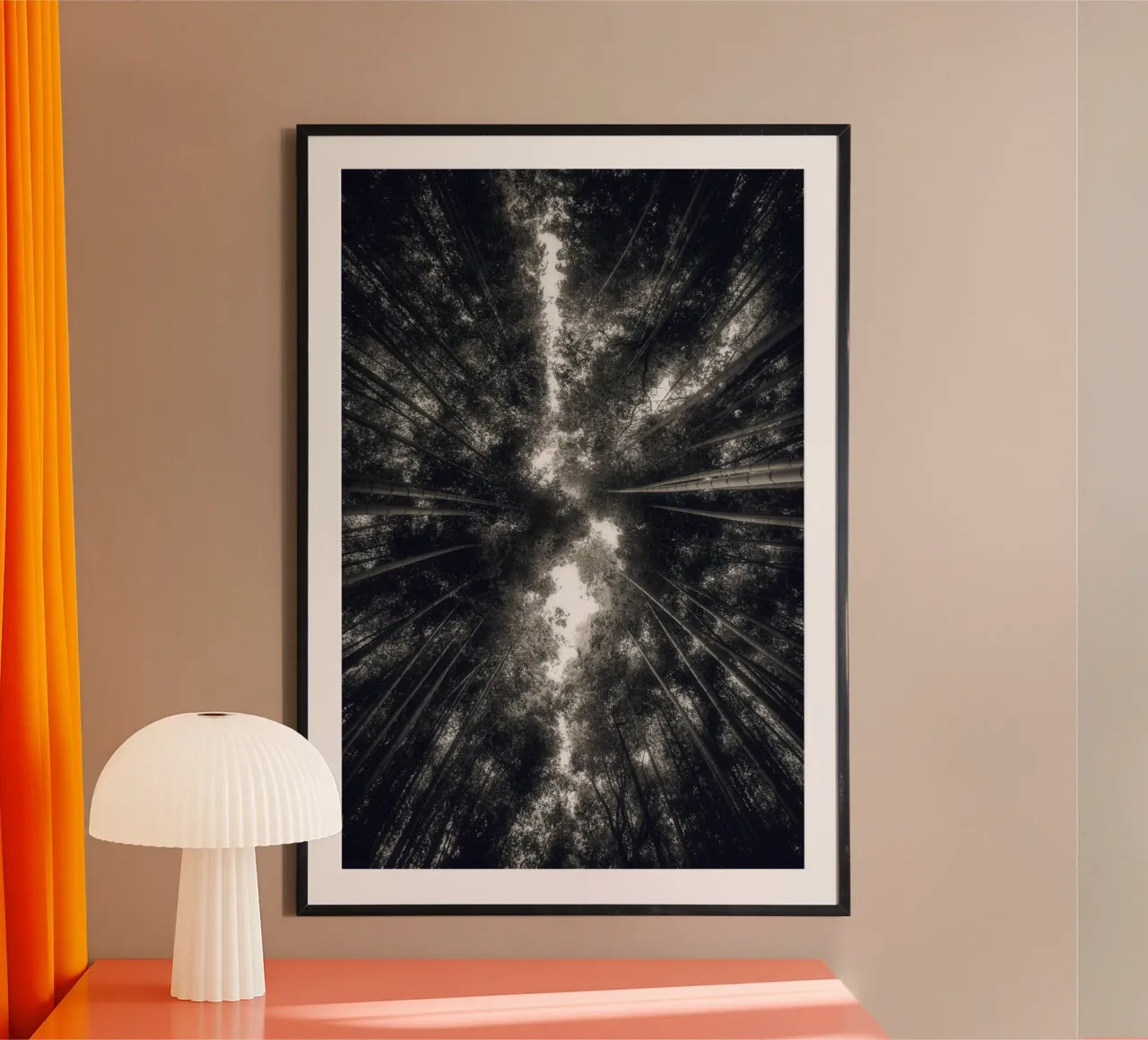 Vista sul boschetto di bambù di Arashiyama poster con telaio in plastica da thetraveller