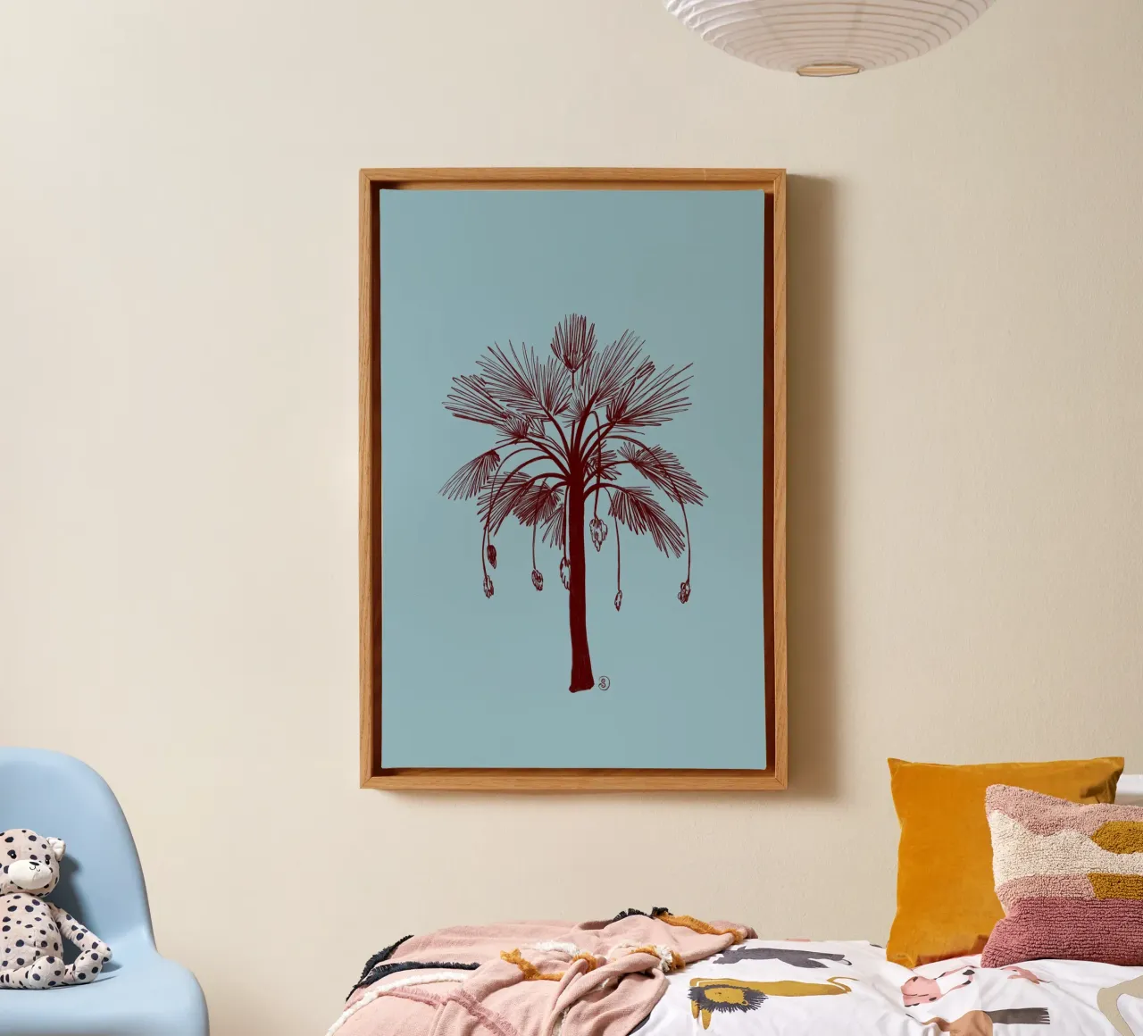 CALM BLUE PALM TREE canvas by Sandra Poliakov