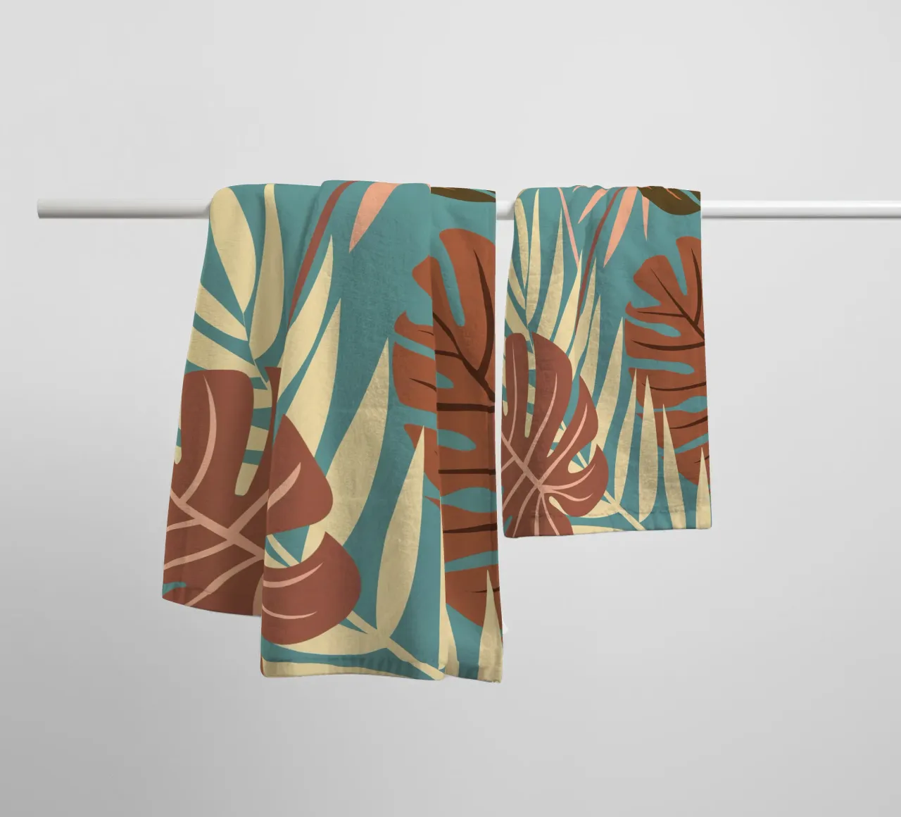 Tropical Nature Mocha & Terracotta asciugamano da bagno da Ana Paniagua Design