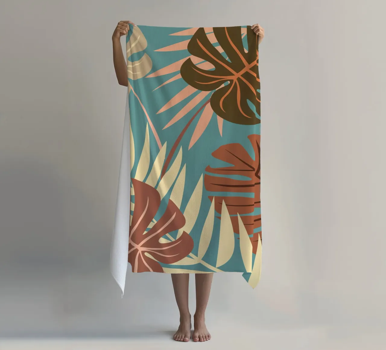 Tropical Nature Mocha & Terracotta telo mare da Ana Paniagua Design