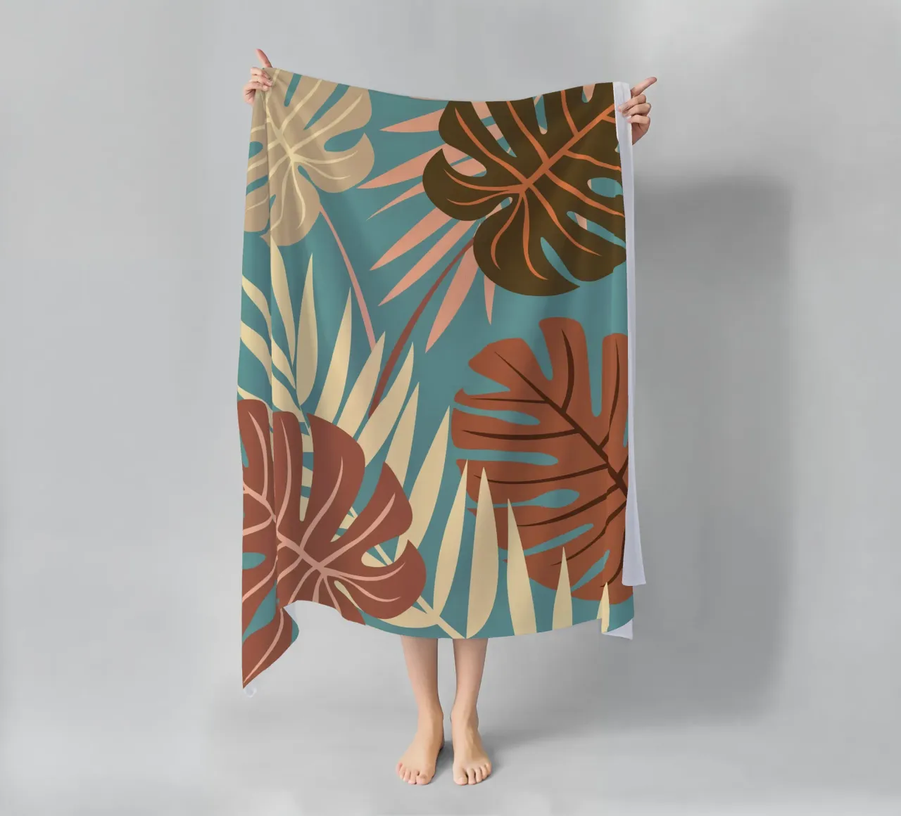 Tropical Nature Mocha & Terracotta telo mare da Ana Paniagua Design