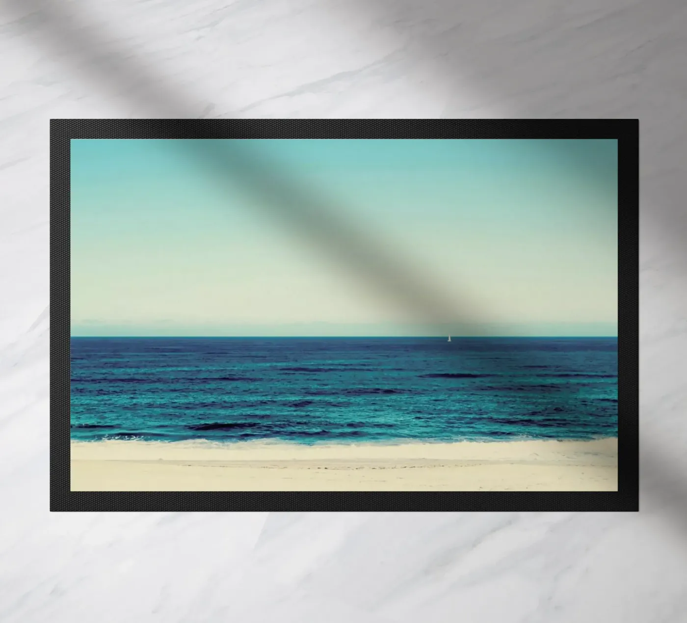 Beach Feeling doormat by Ingrid Beddoes