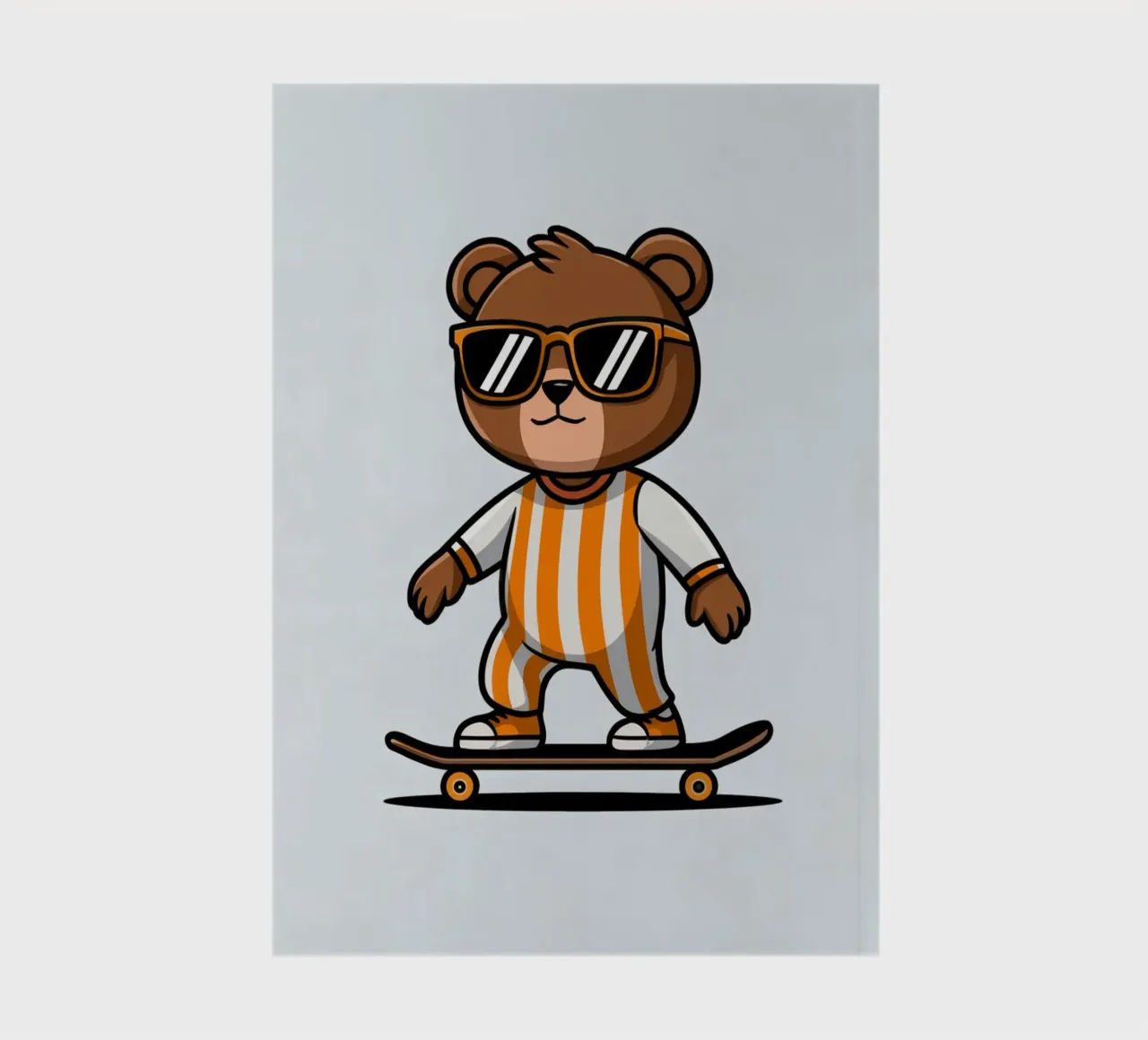 Bear Skateboarding notebook by logic