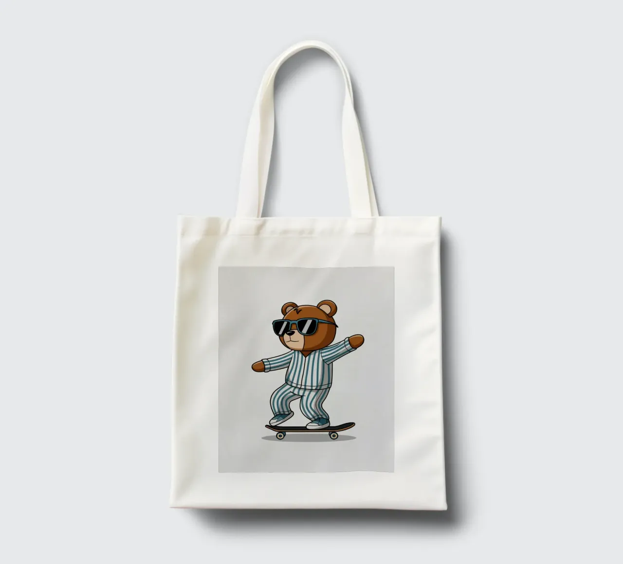 Bear Skateboarding tote bag by logic