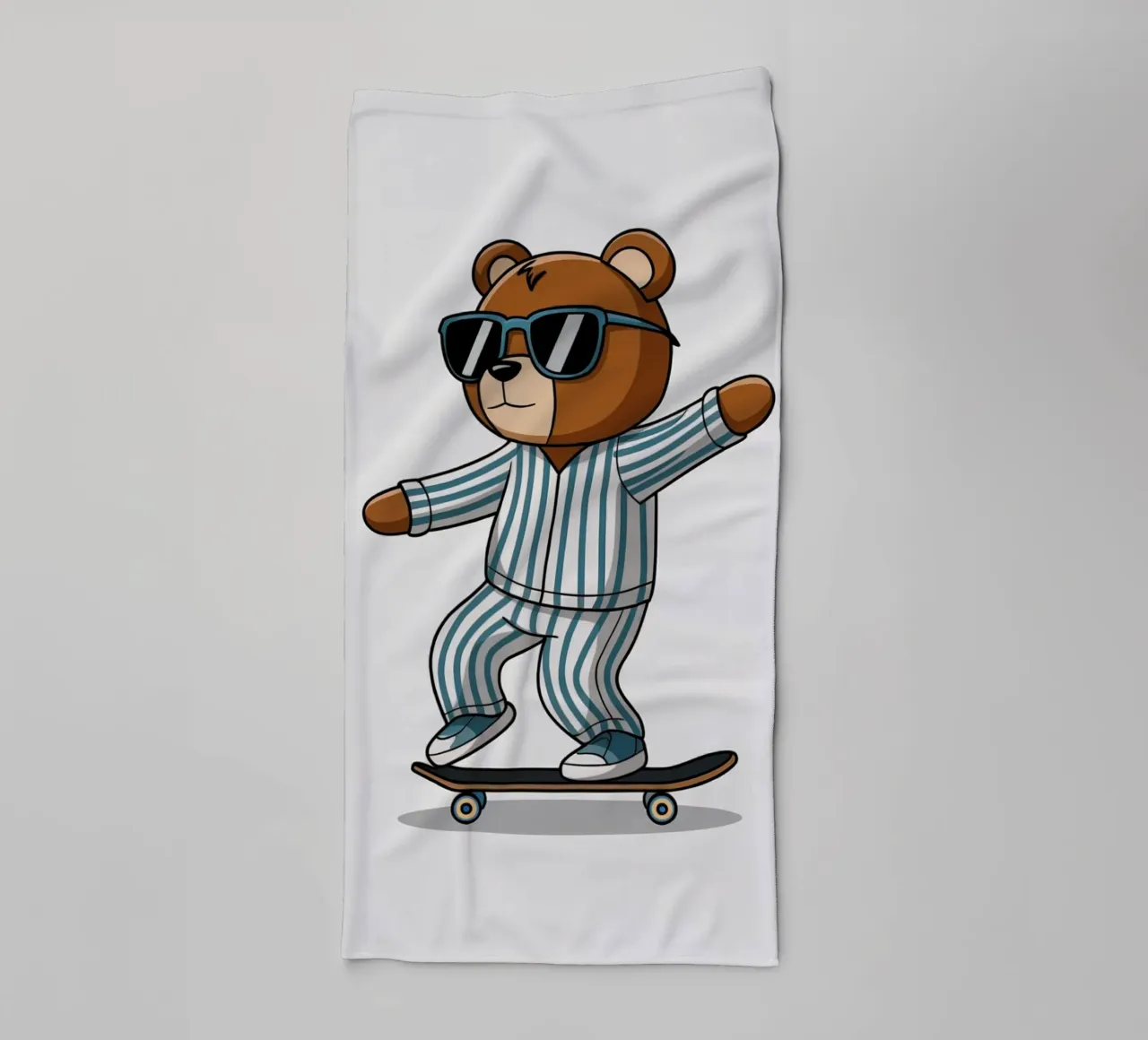 Bear Skateboarding towel by logic