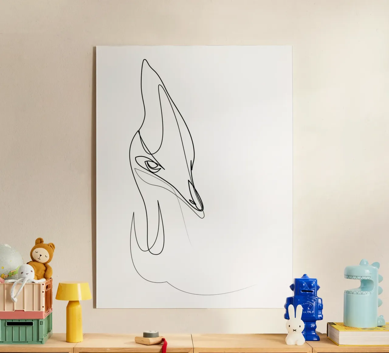 Cassowary - uccello di una linea plexiglass da Addillum