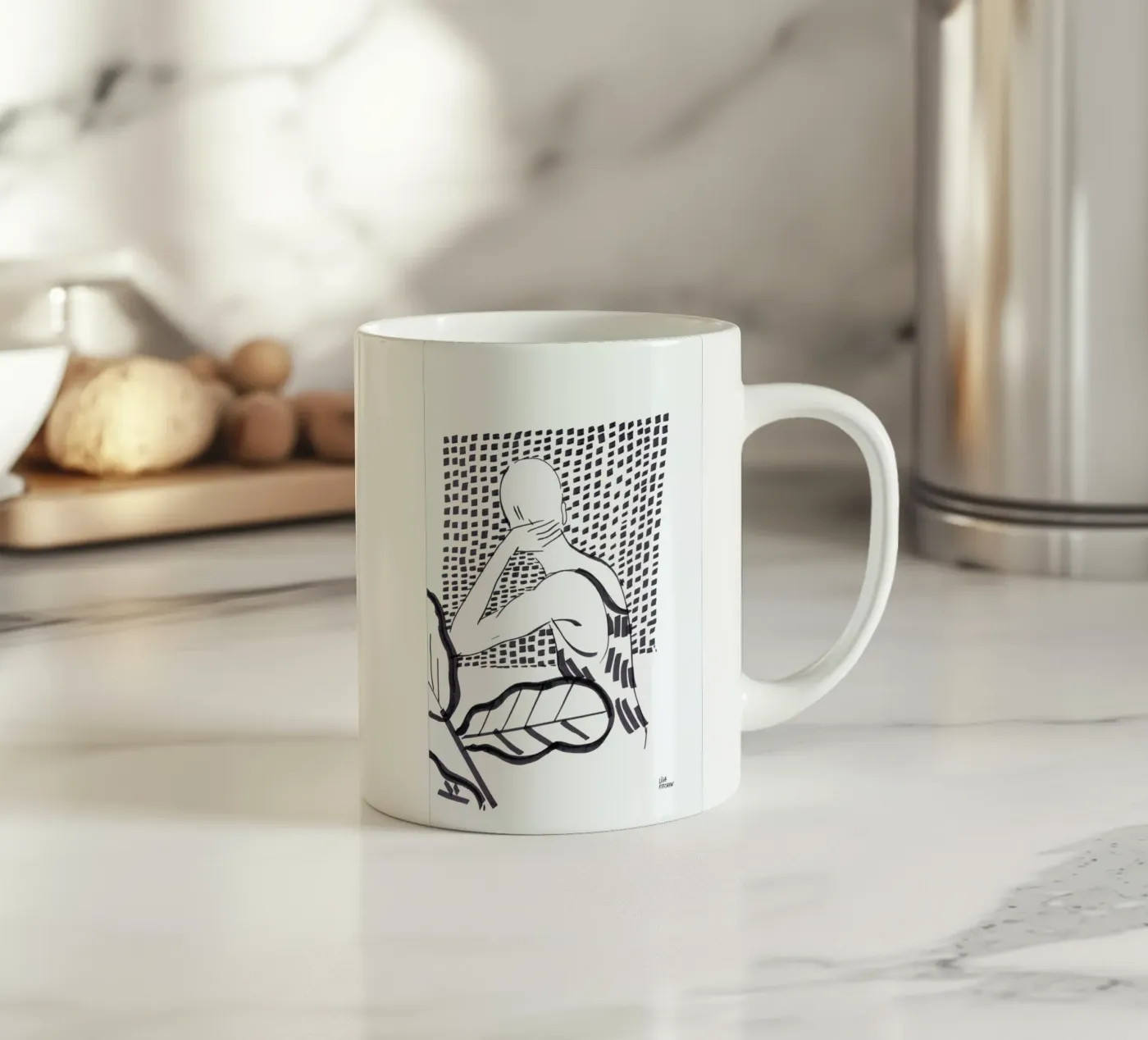 Window ceramic mug by Liga Kitchen