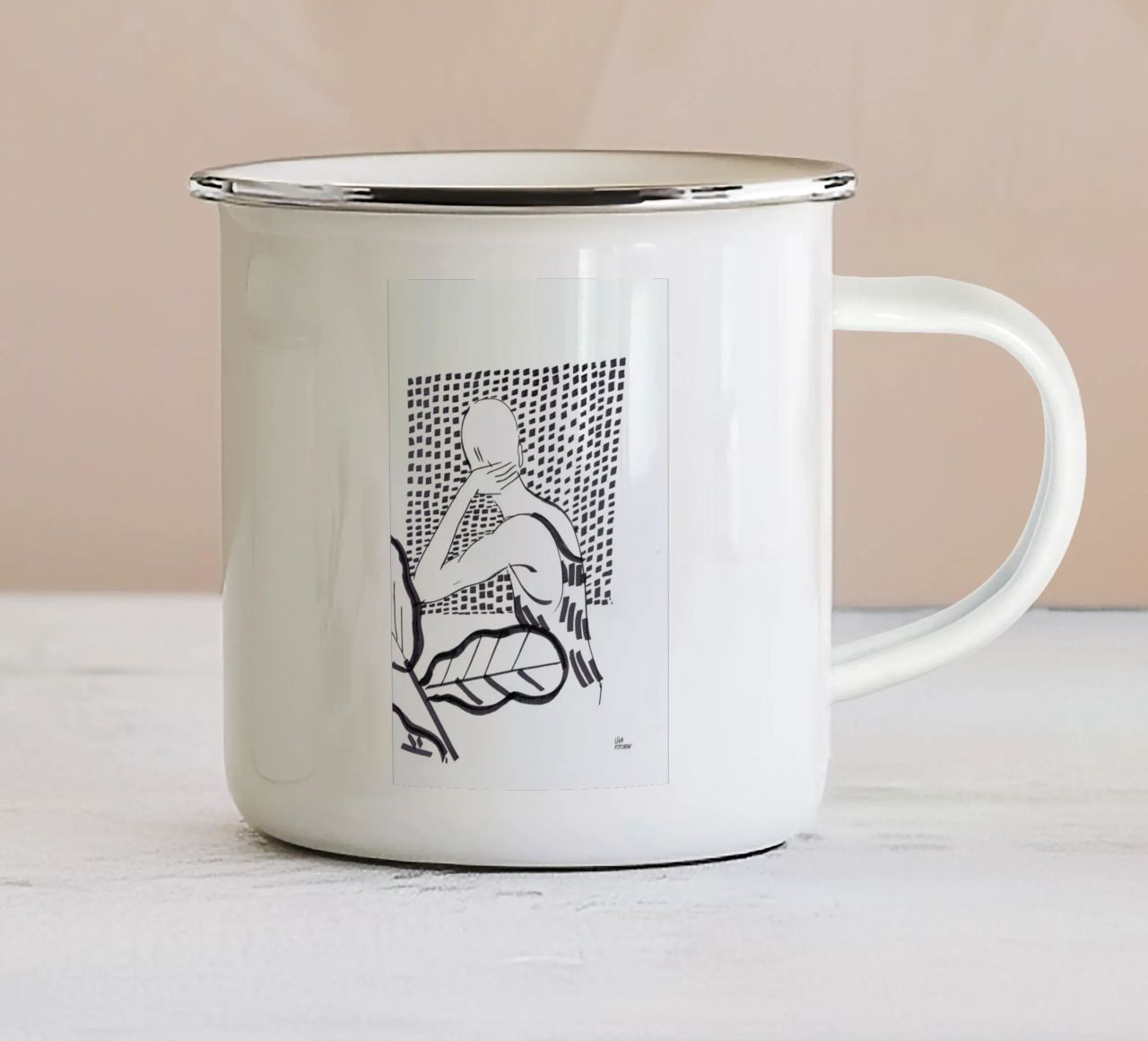 Window tazza in smalto da Liga Kitchen