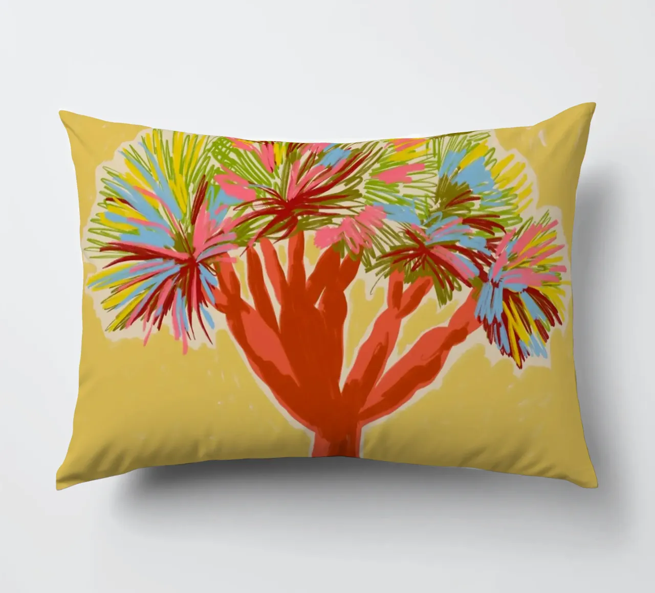 COLORFUL DRAGON TREE cuscino da Sandra Poliakov