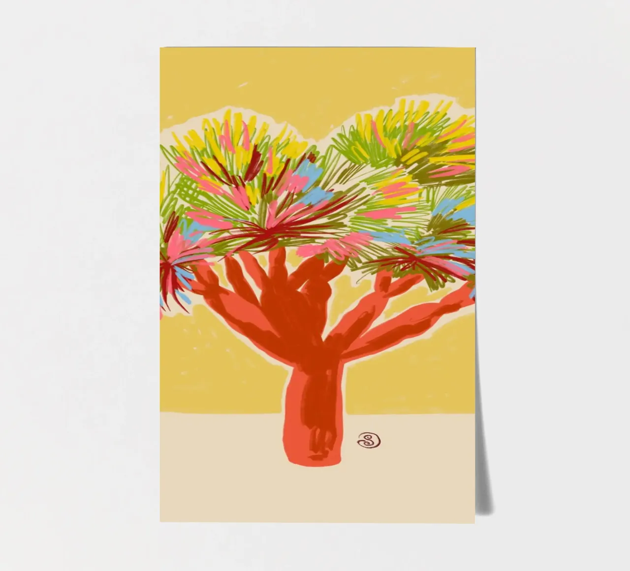 COLORFUL DRAGON TREE sticker sheet by Sandra Poliakov