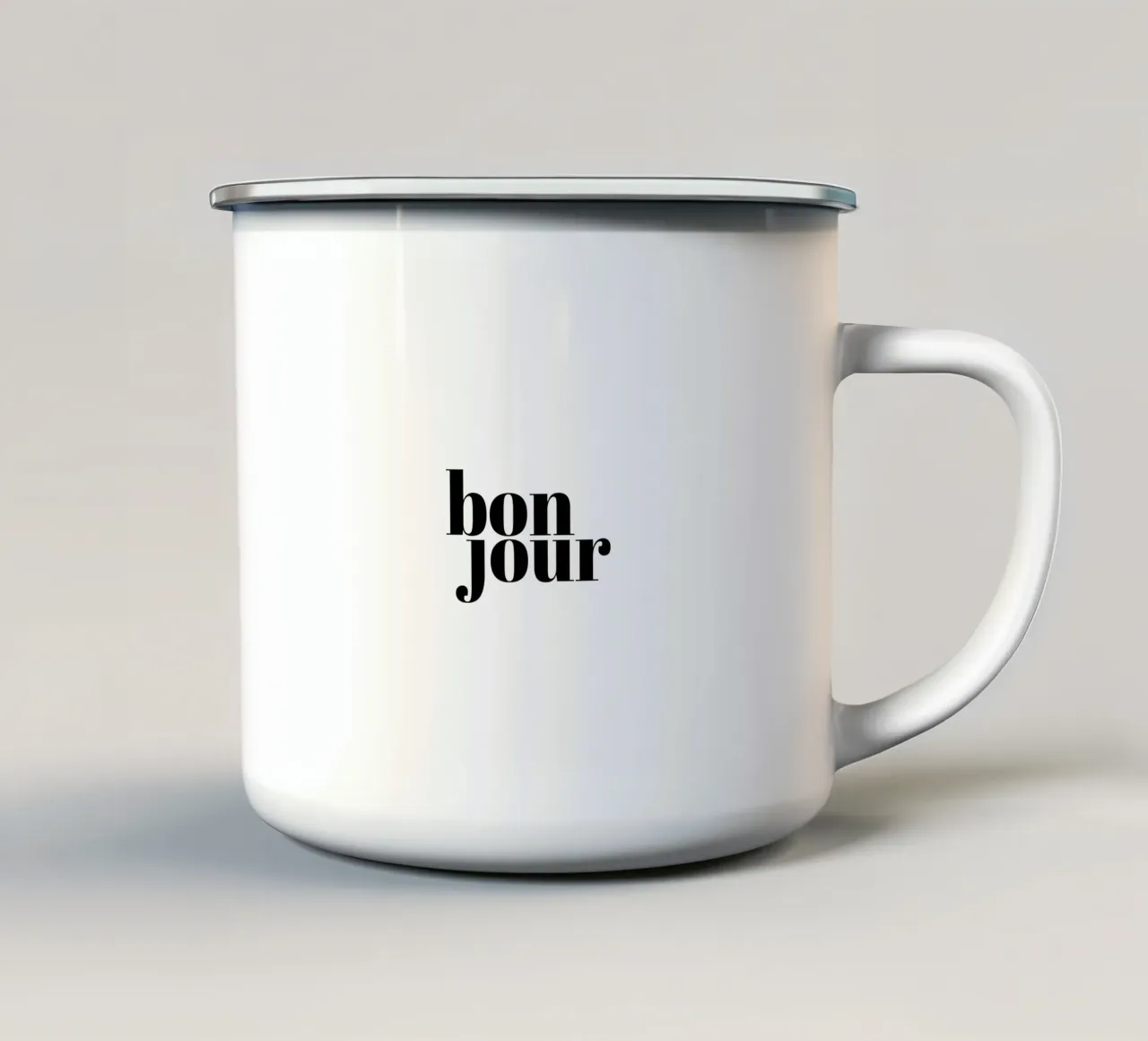 Bon Jour Elegant tazza in smalto da pierosvisuals