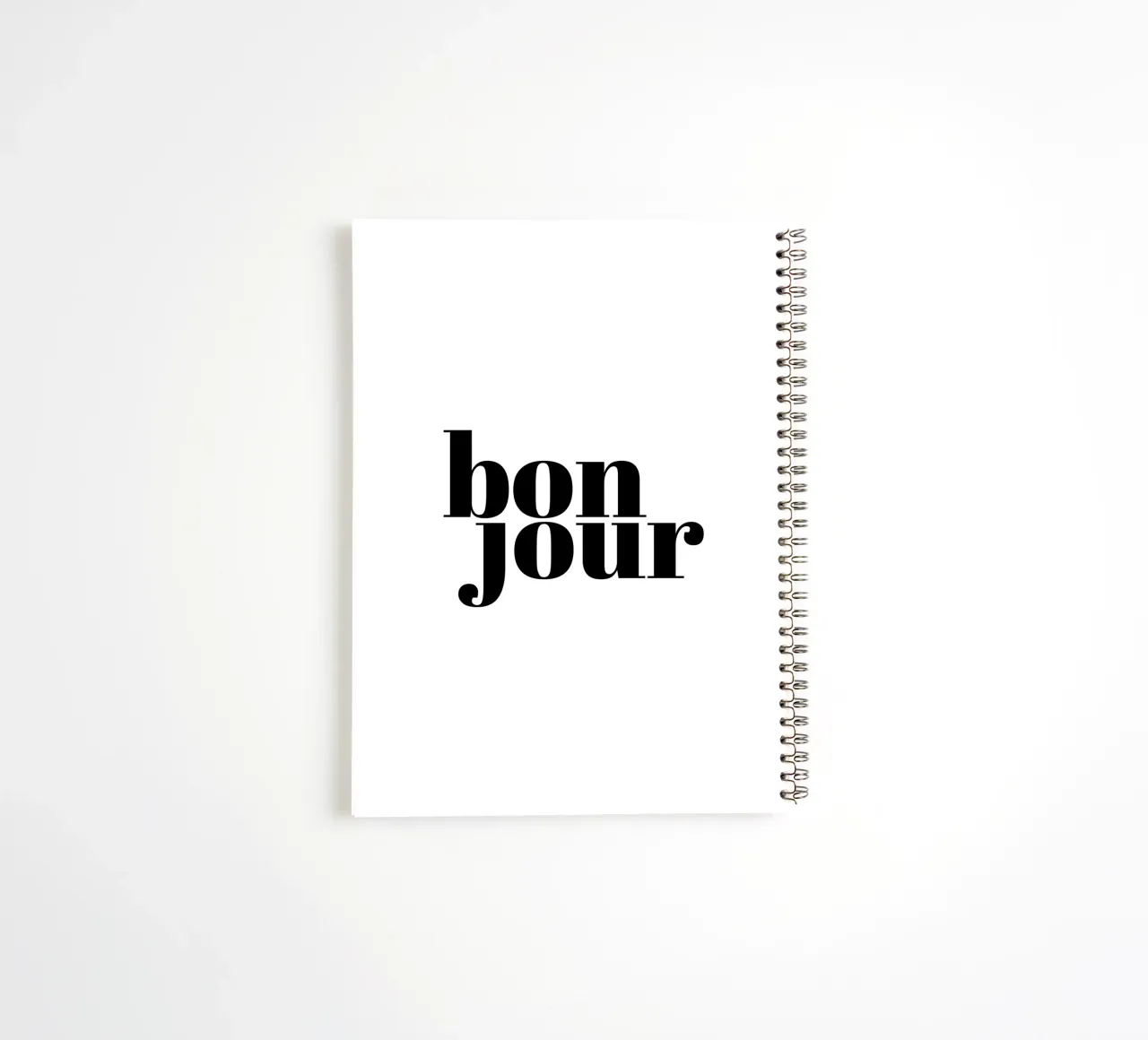 Bon Jour Elegant spiral notebook by pierosvisuals