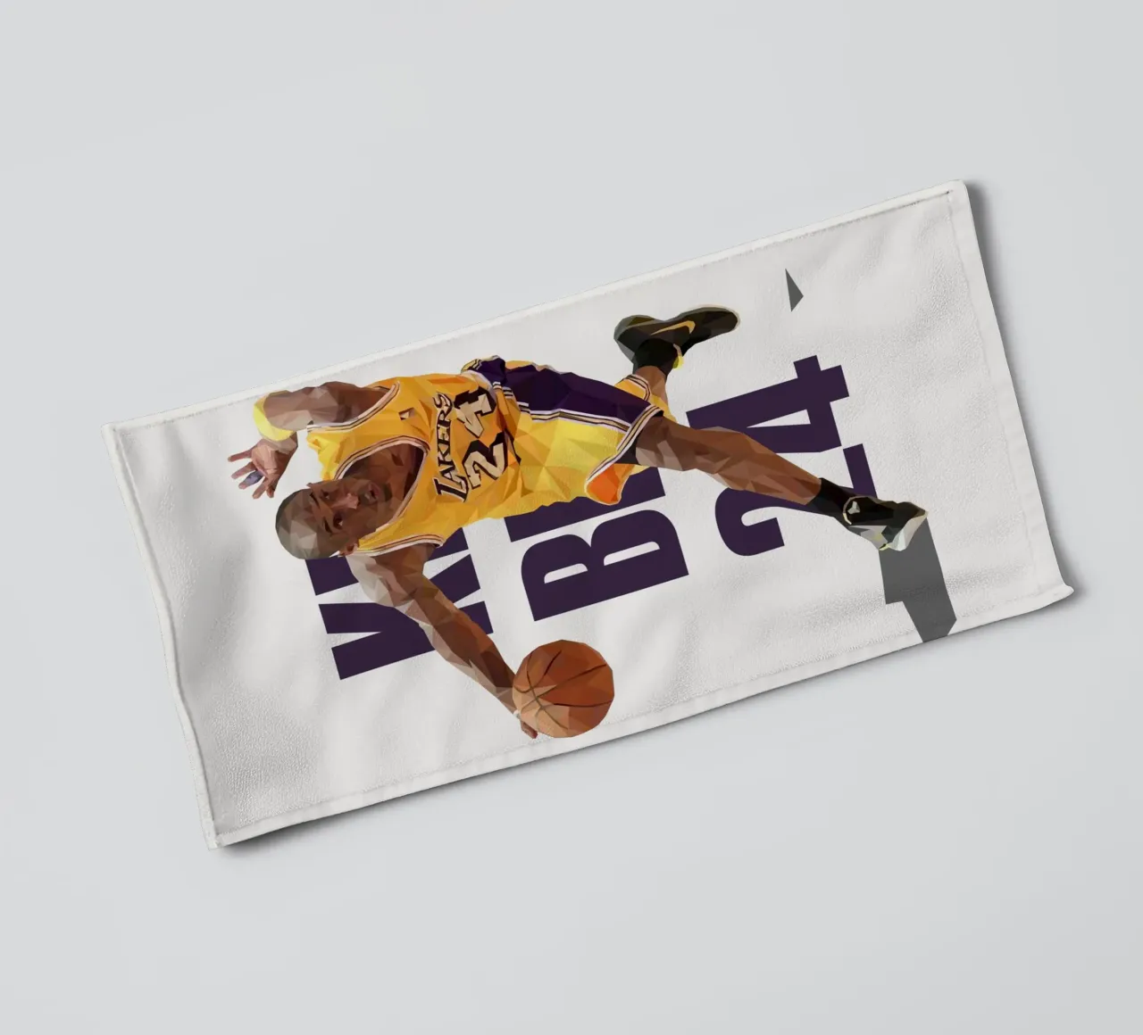 Kobe B24 asciugamano da bagno da Low poly art
