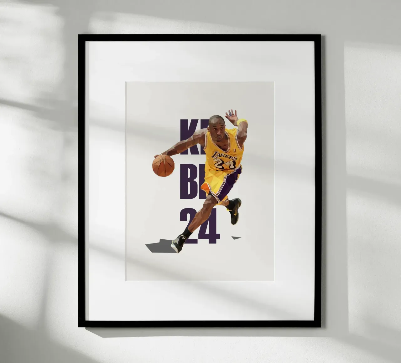 Kobe B24 carta hahnemühle da Low poly art