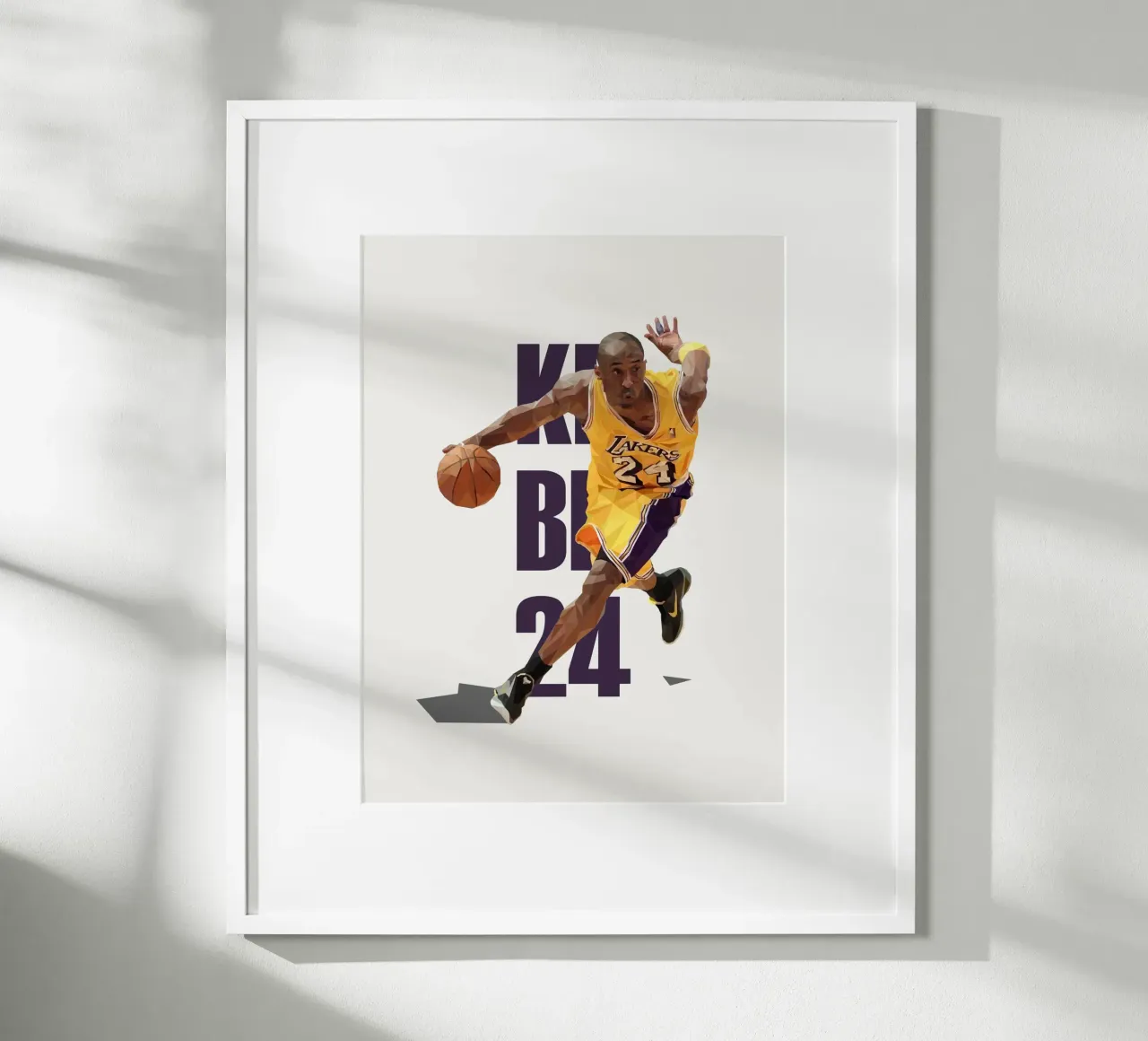 Kobe B24 carta hahnemühle da Low poly art