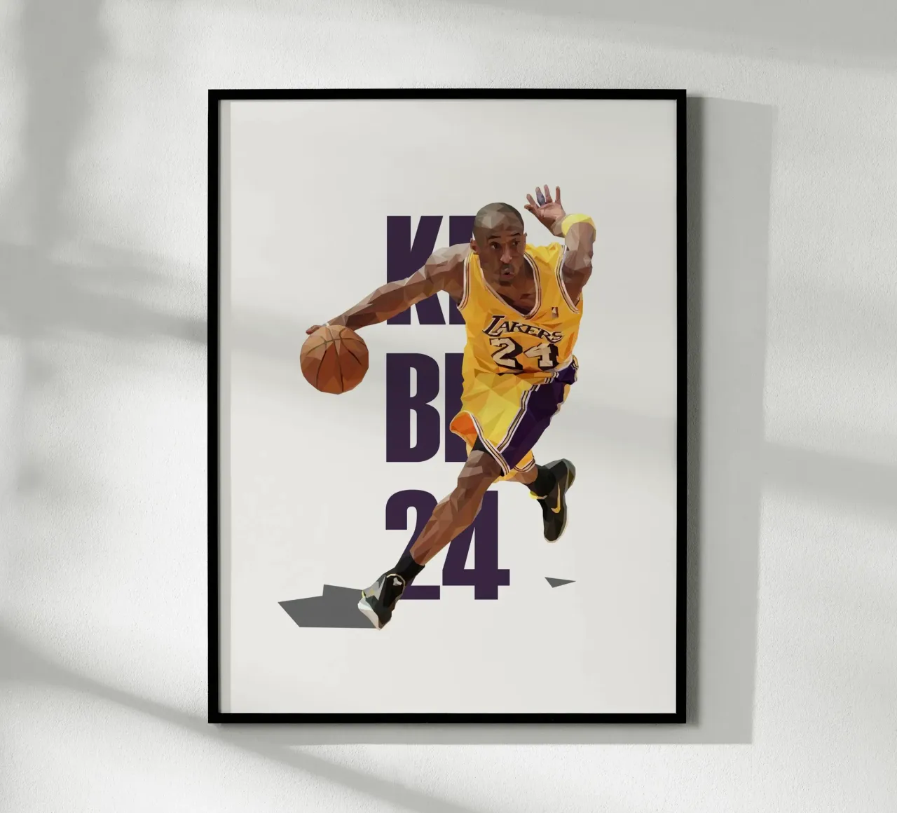 Kobe B24 carta hahnemühle da Low poly art