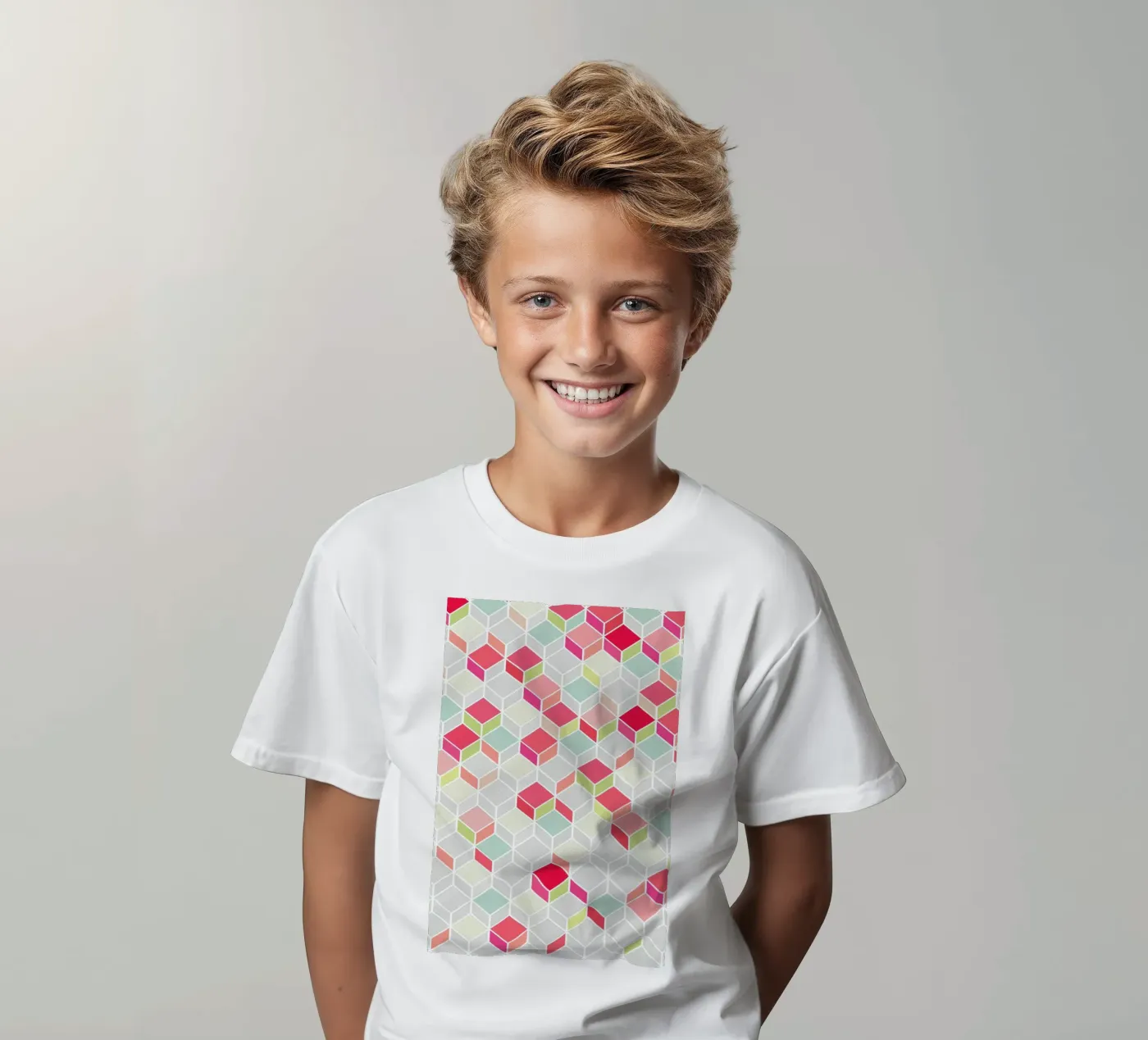 Cube Pink t-shirt bambini da Kind of Style