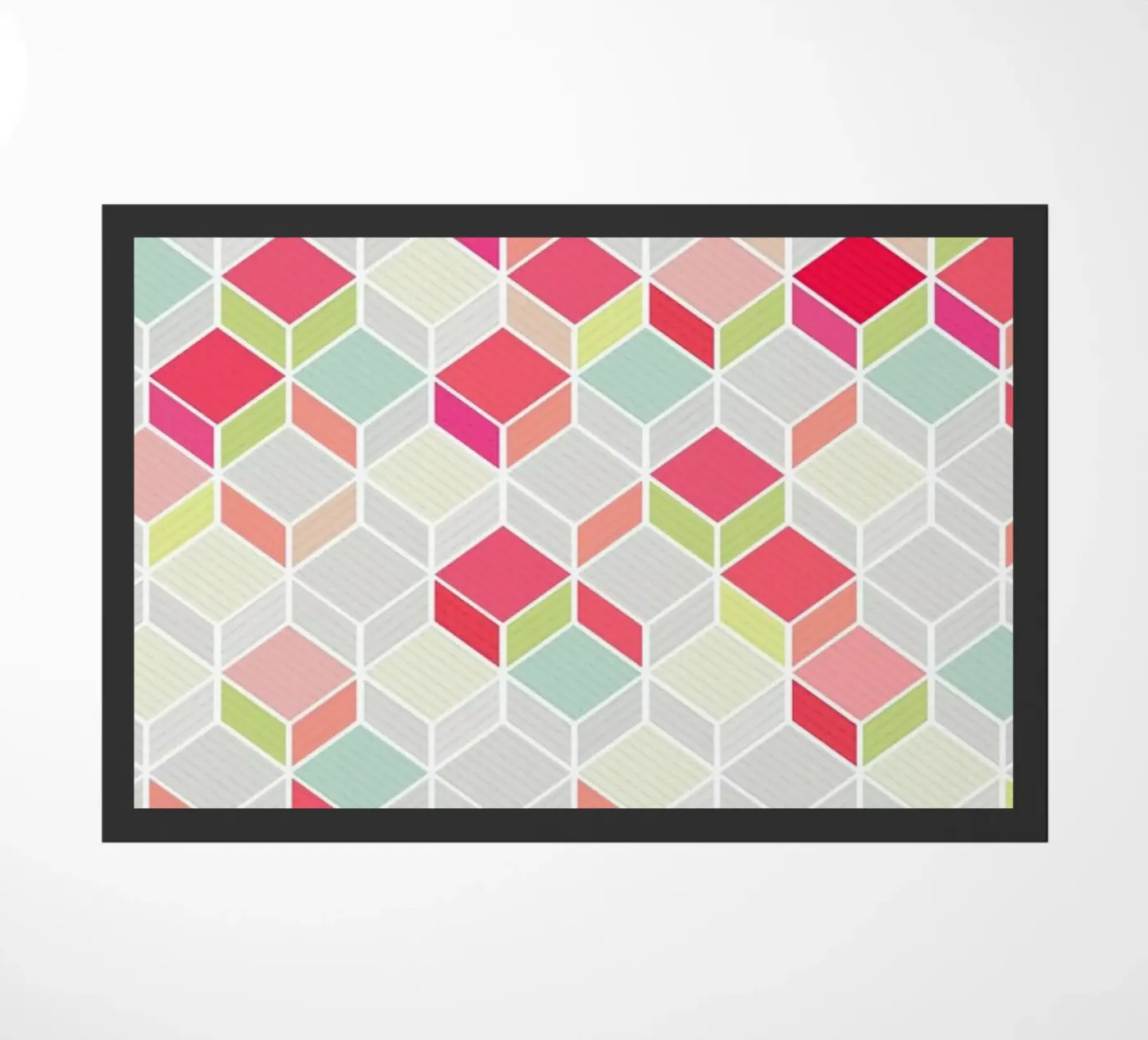 Cube Pink Fußmatte von Kind of Style