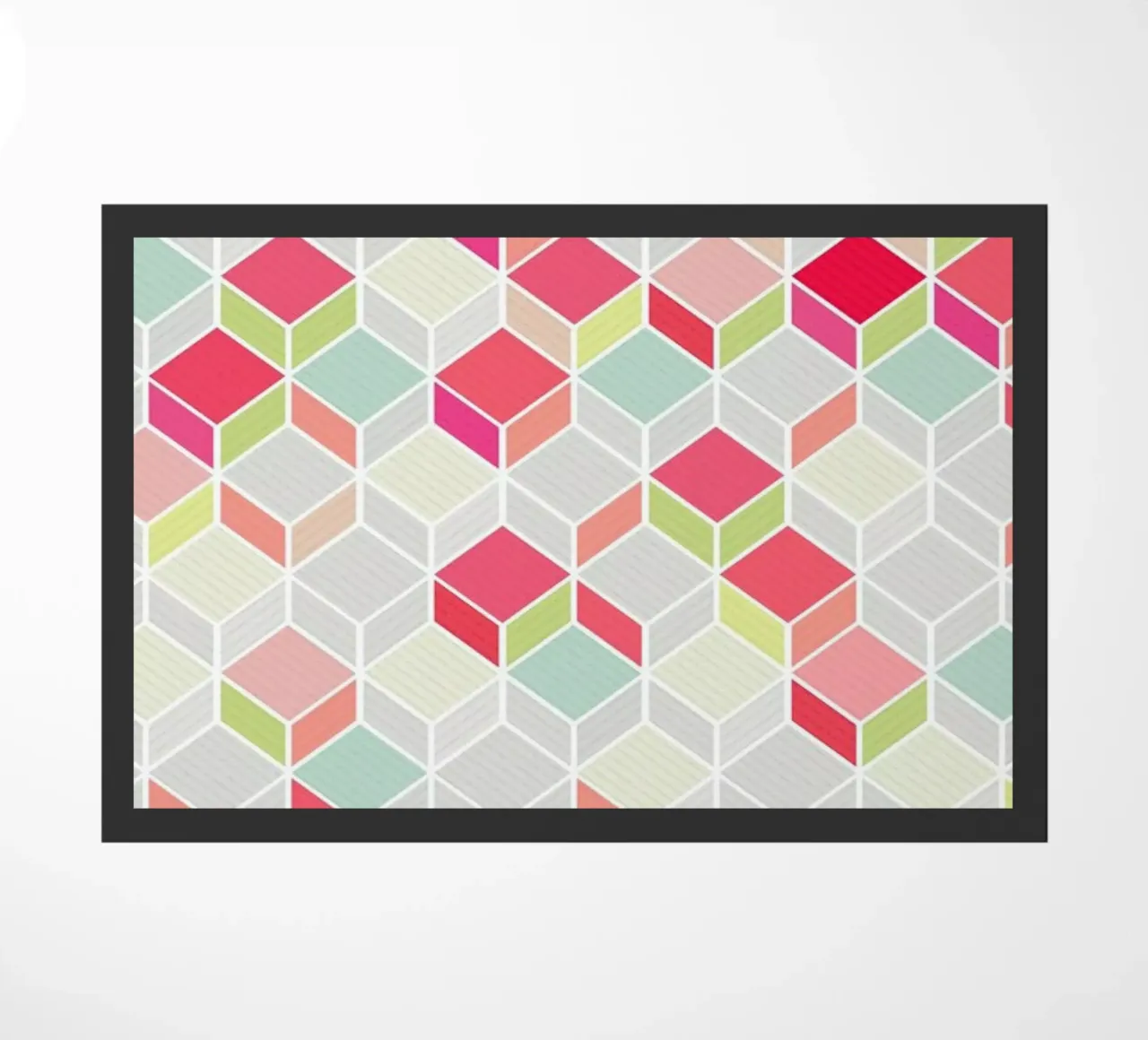 Cube Pink doormat by Kind of Style